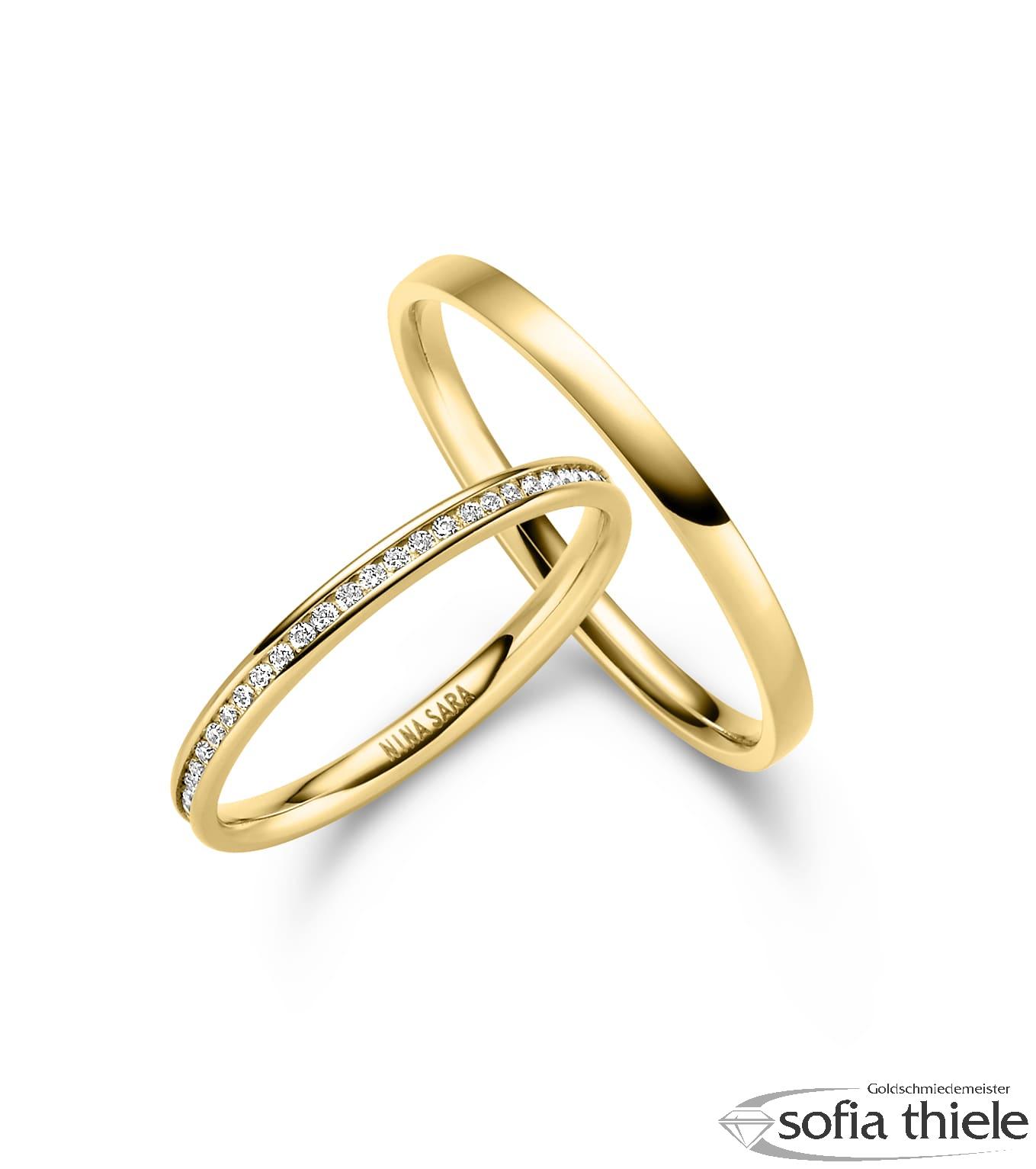 Trauringe Edelstahl Paar NS-05-Paar