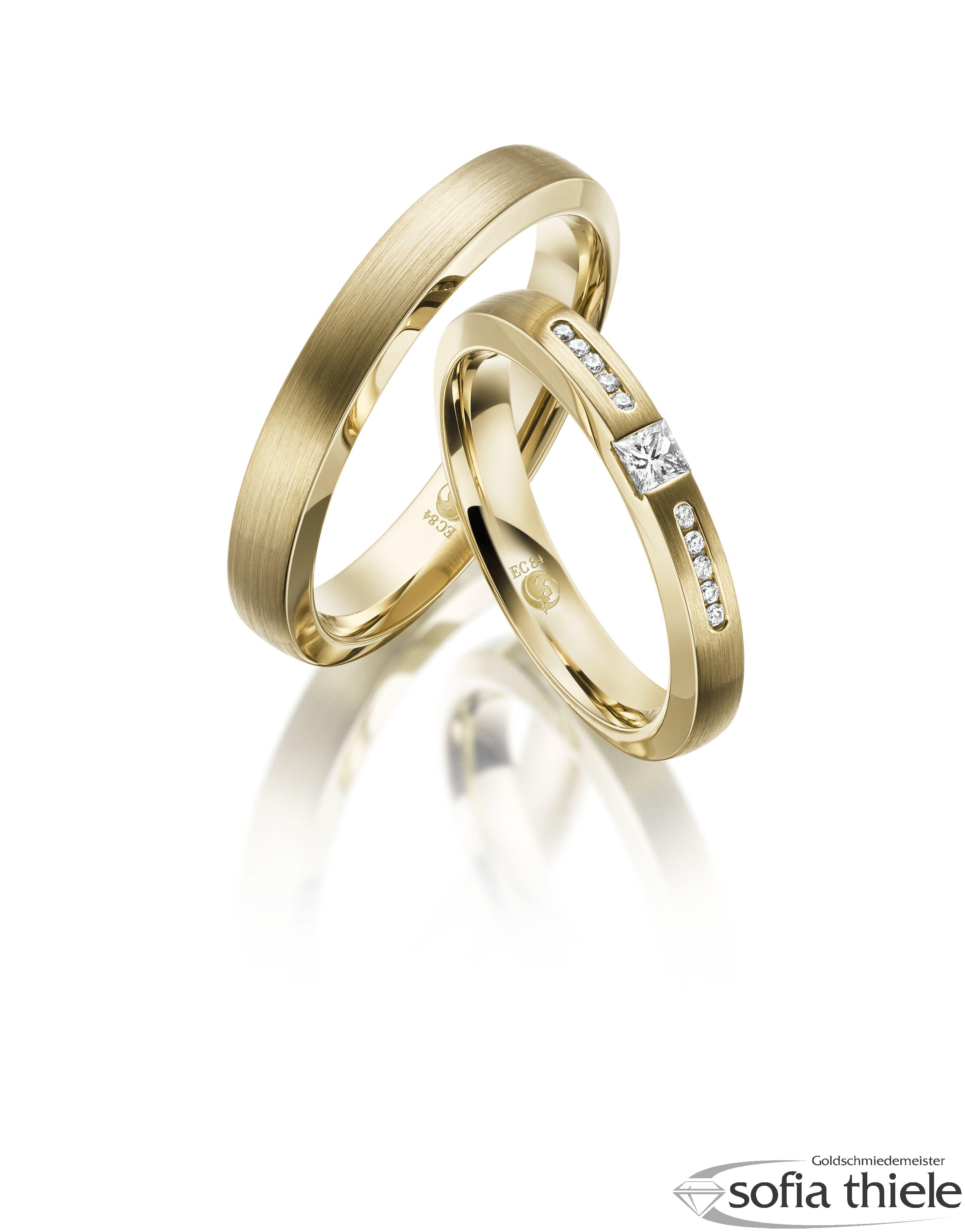 Trauringe Gold Paar RU-1613-1-375G