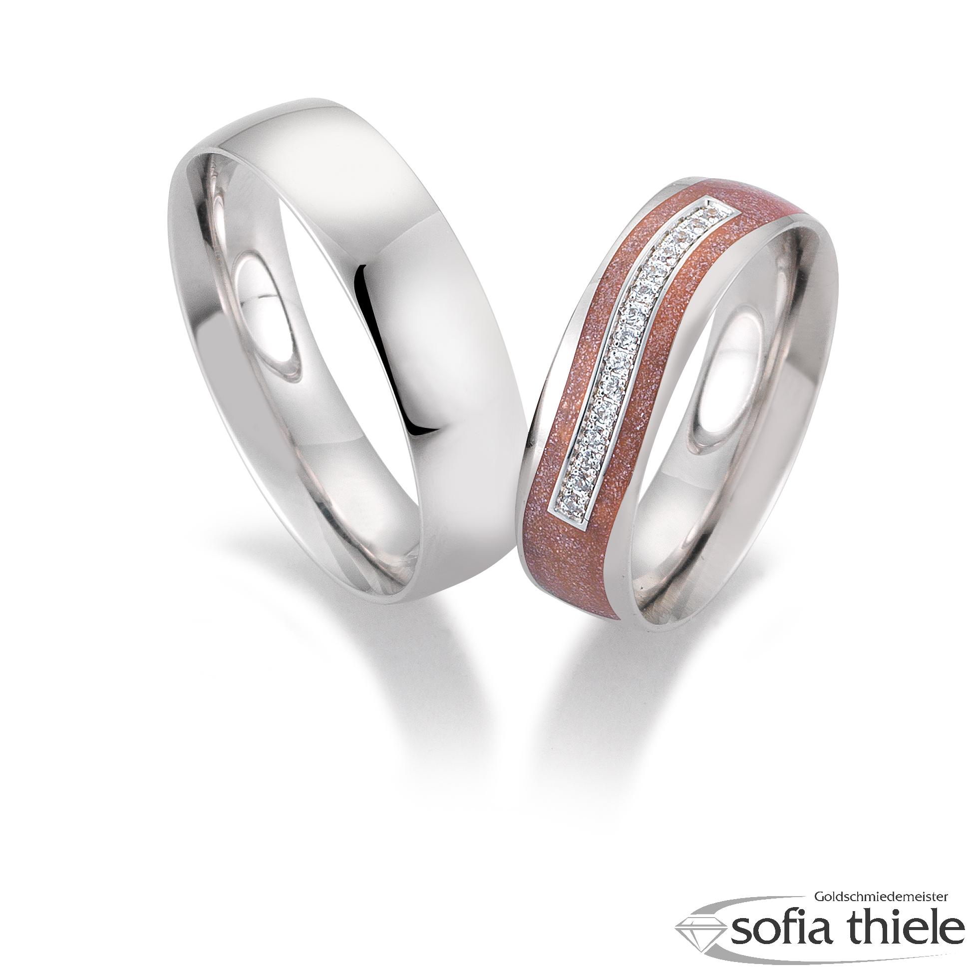 Trauringe Gold Paar B-48-06555-56-375W