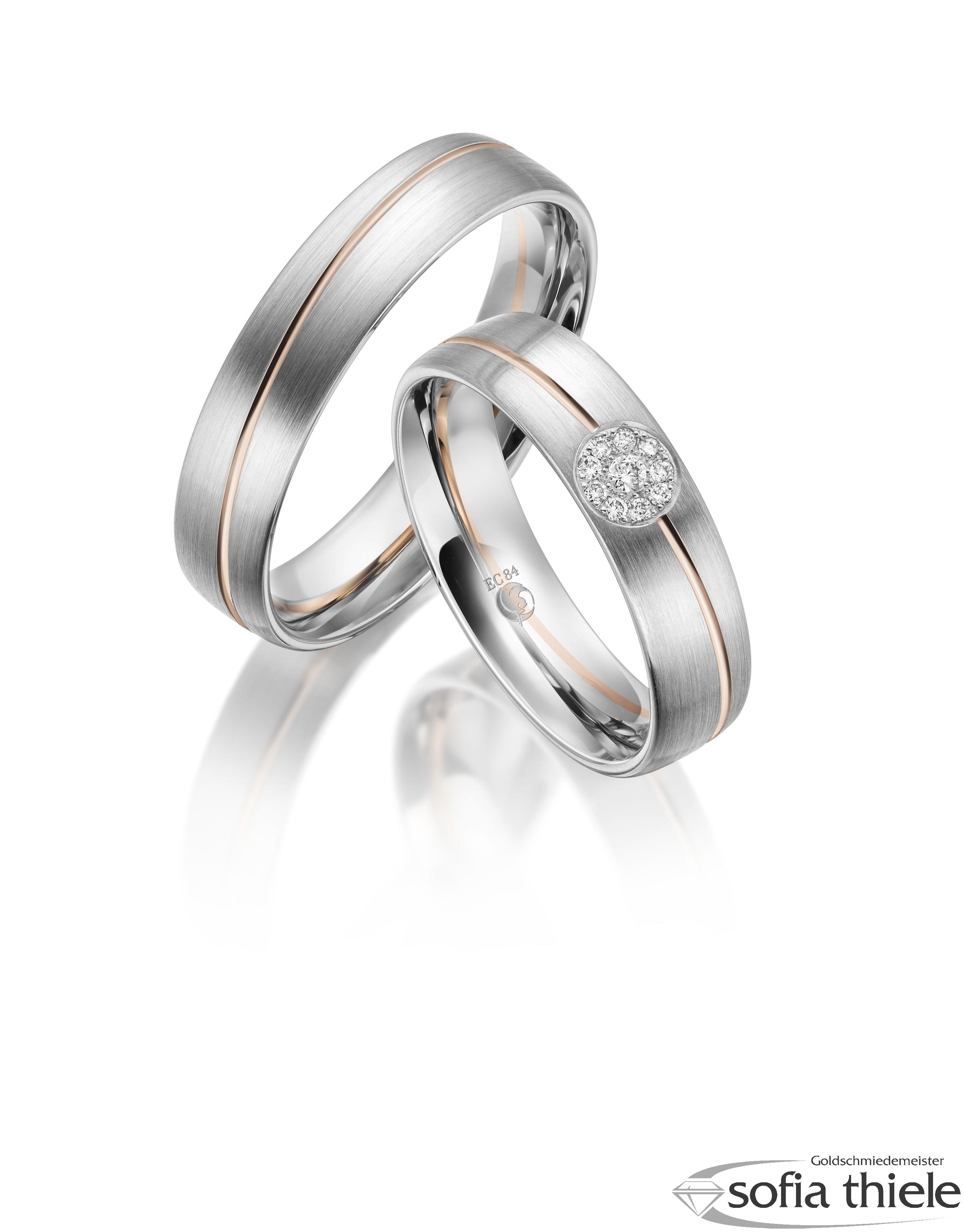 Trauringe Gold Paar RU-1604-1-375WR