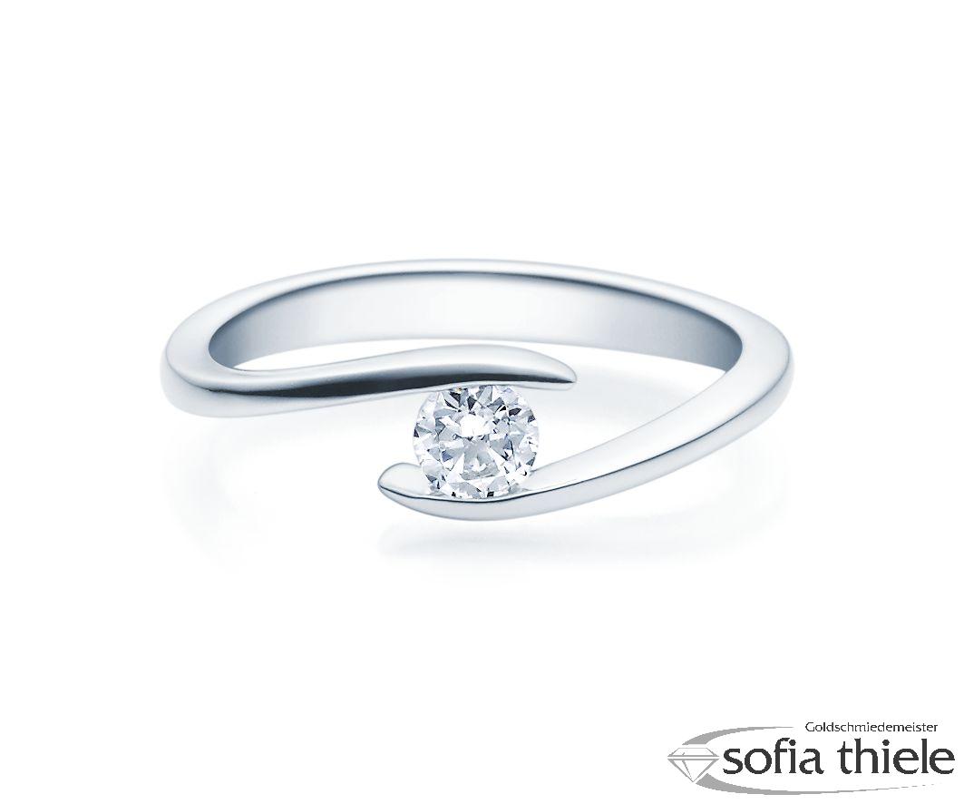 Damenring Silber mit Diamant 18015-0,3-L