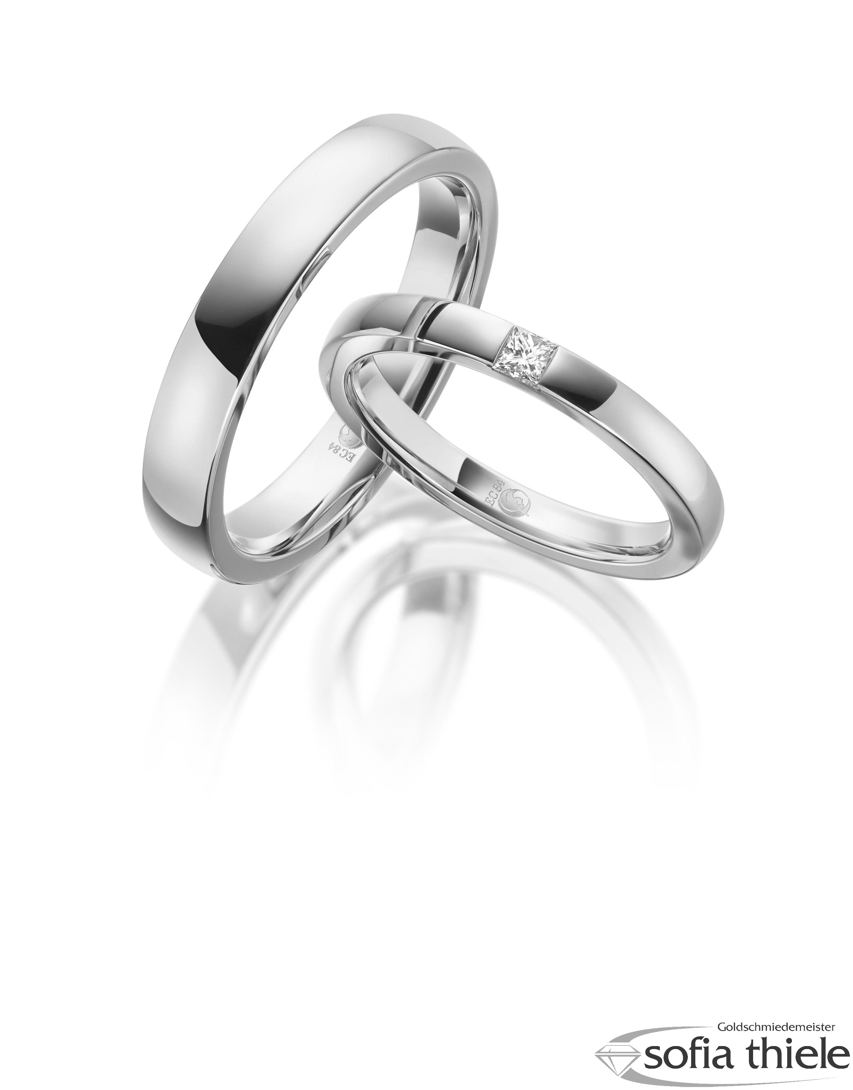 Trauringe Gold Paar RU-1612-1-375W