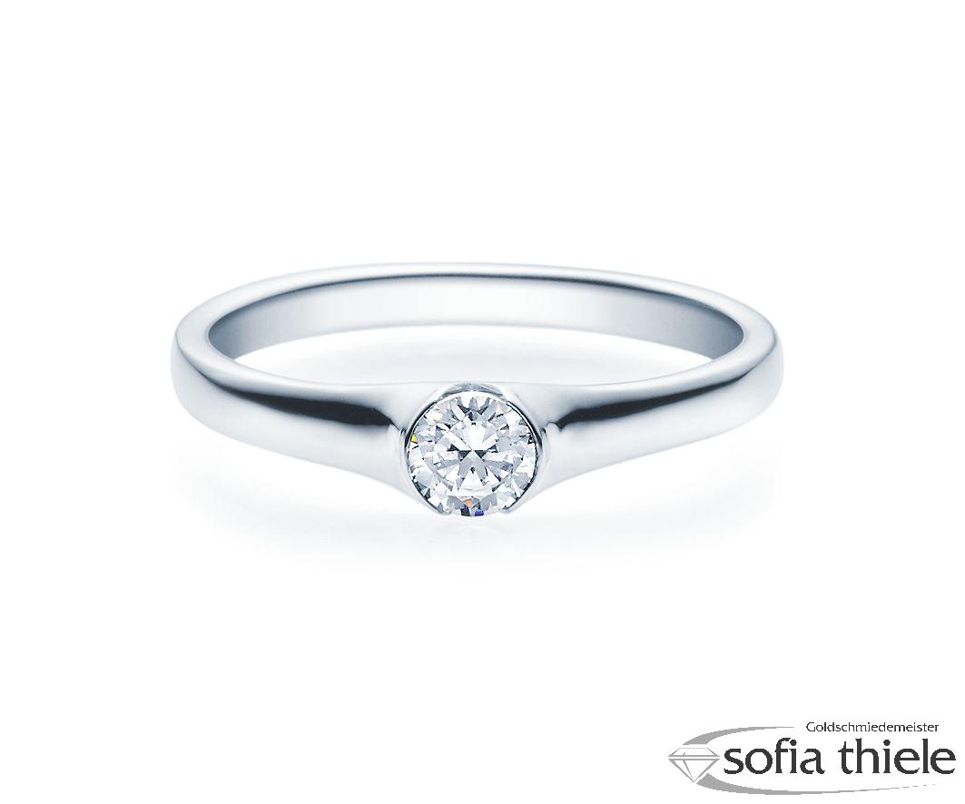 Damenring Silber mit Diamant 18022-0,3-L