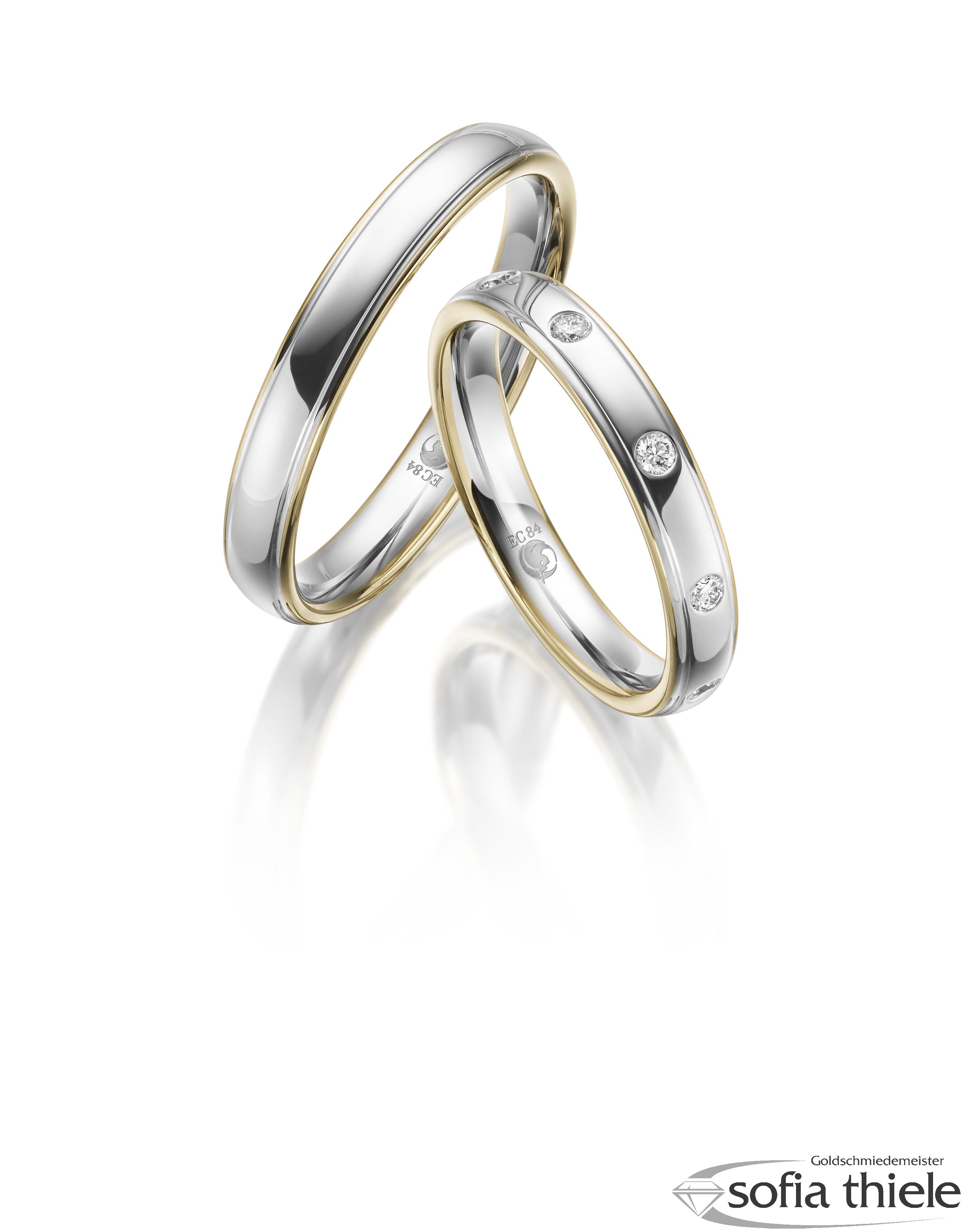 Trauringe Gold Paar RU-1601-1-585WG