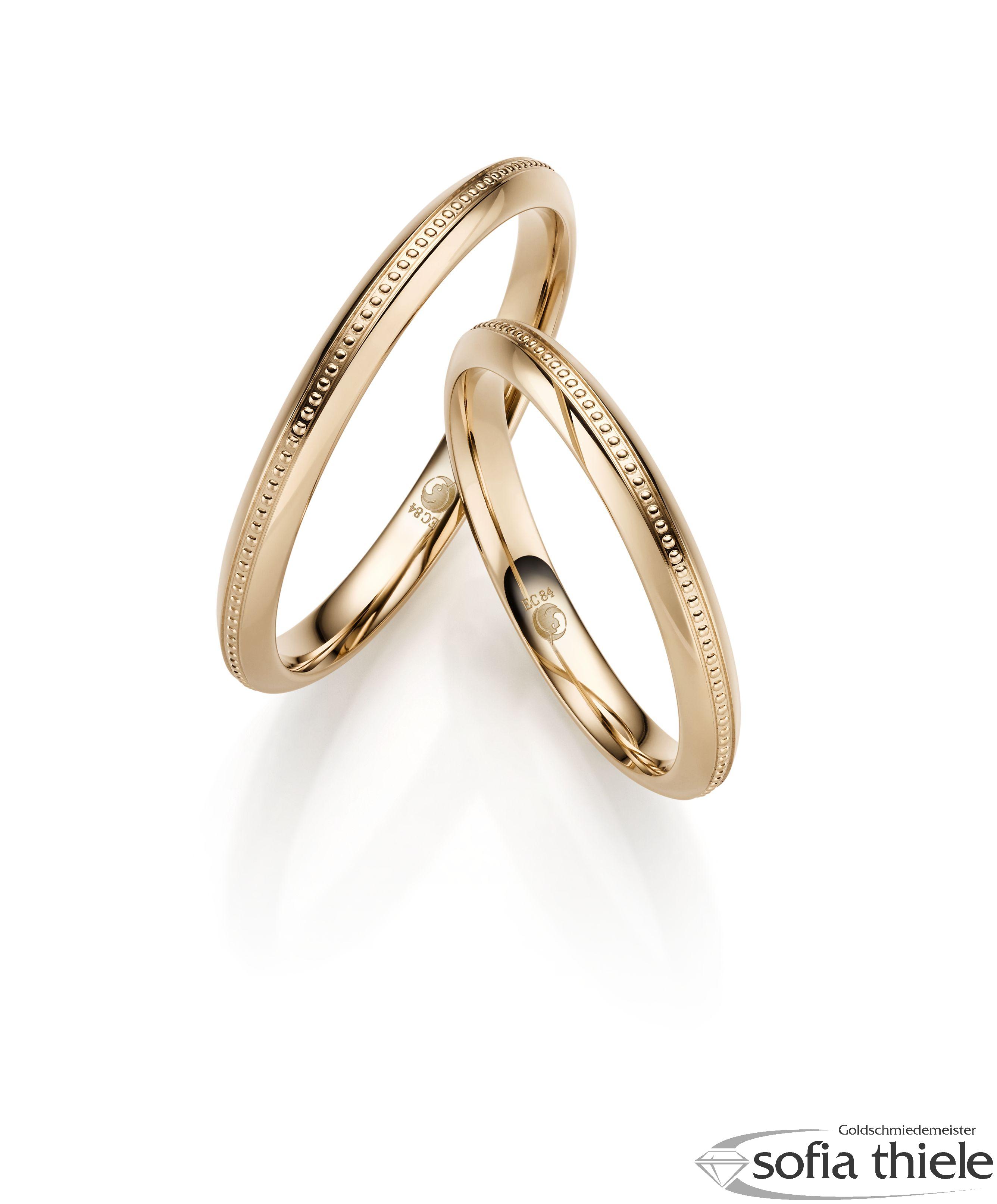 Trauringe Gold Paar RU-1699-1-585Ro