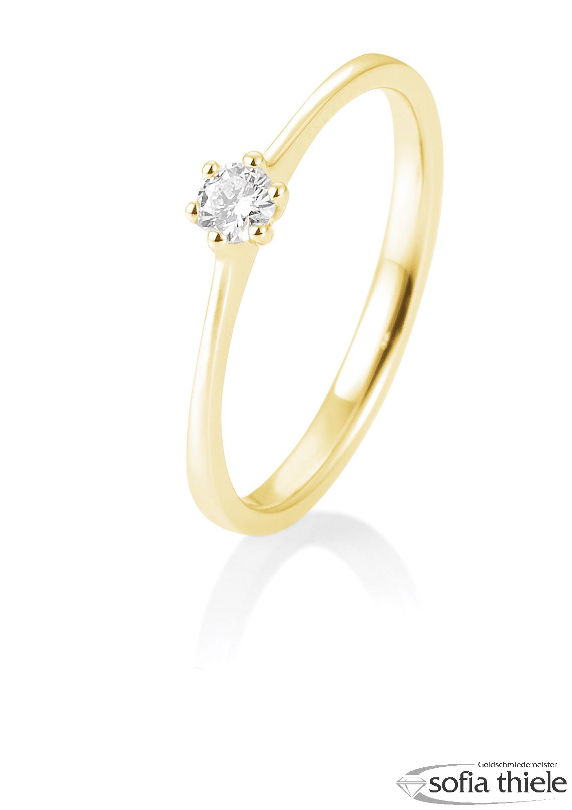 Damenring Gold  mit Diamant B-41-821440-585G