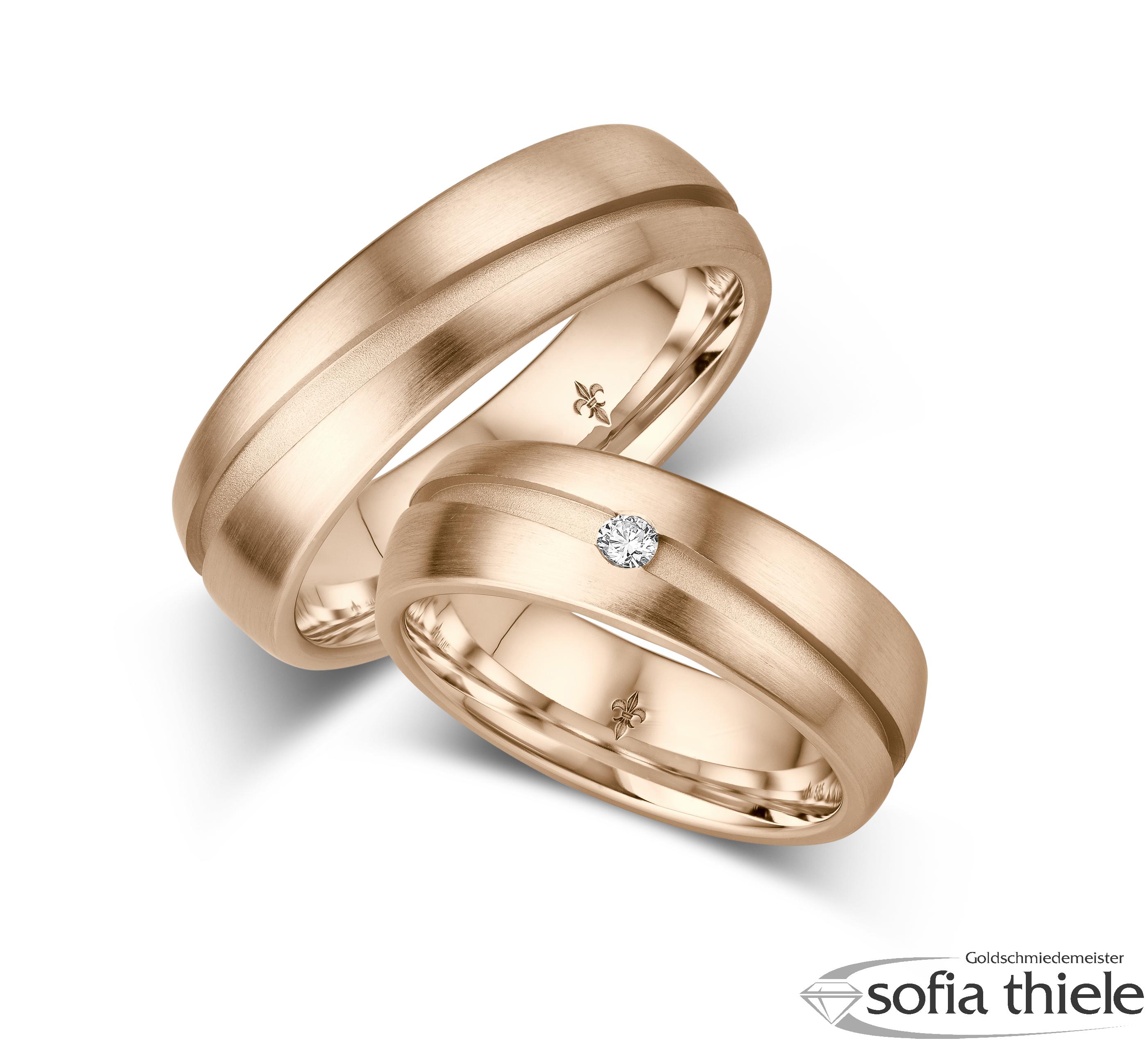 Trauringe Gold Paar TR-00022R-375