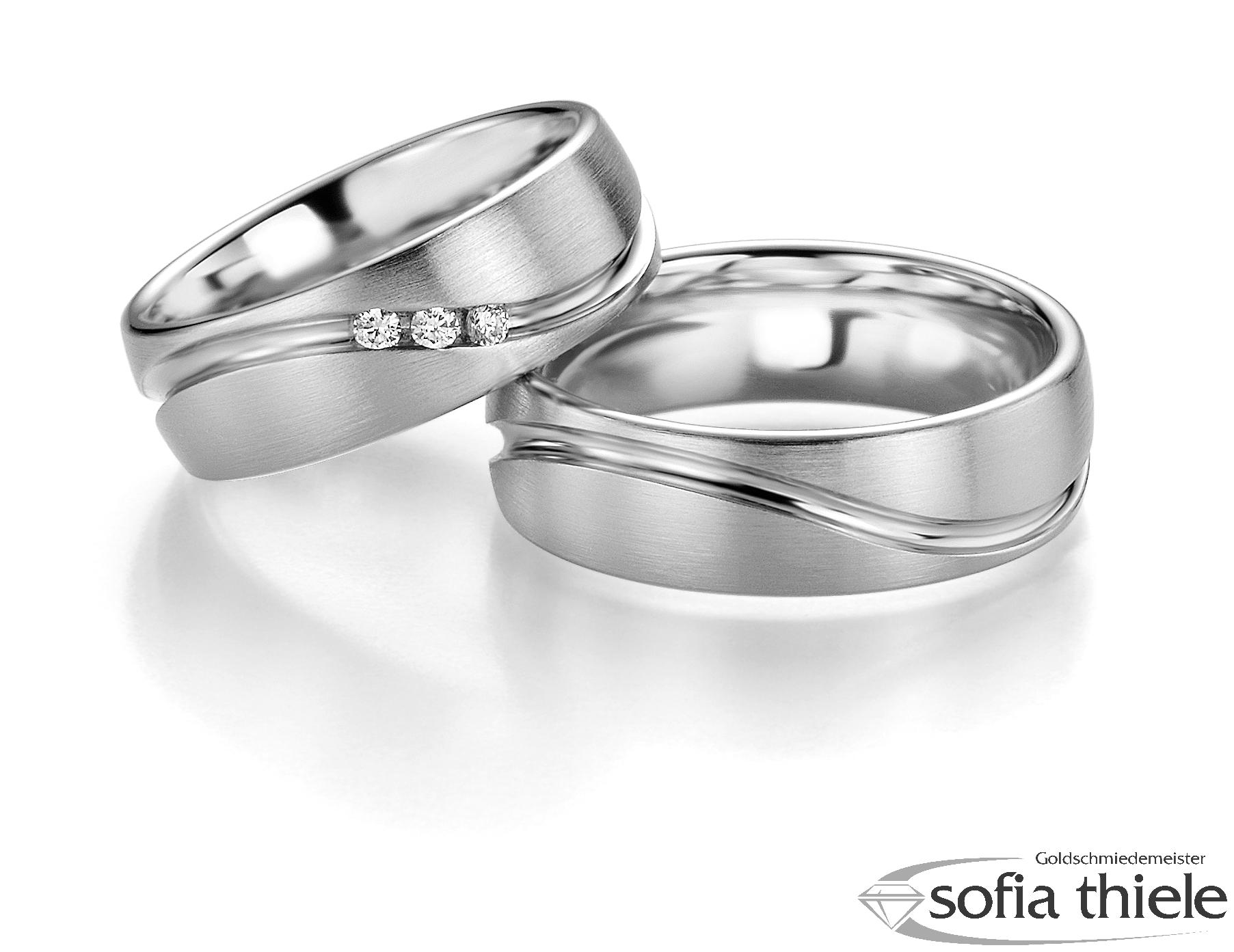 Trauring Palladium Paar B-48-02611-12