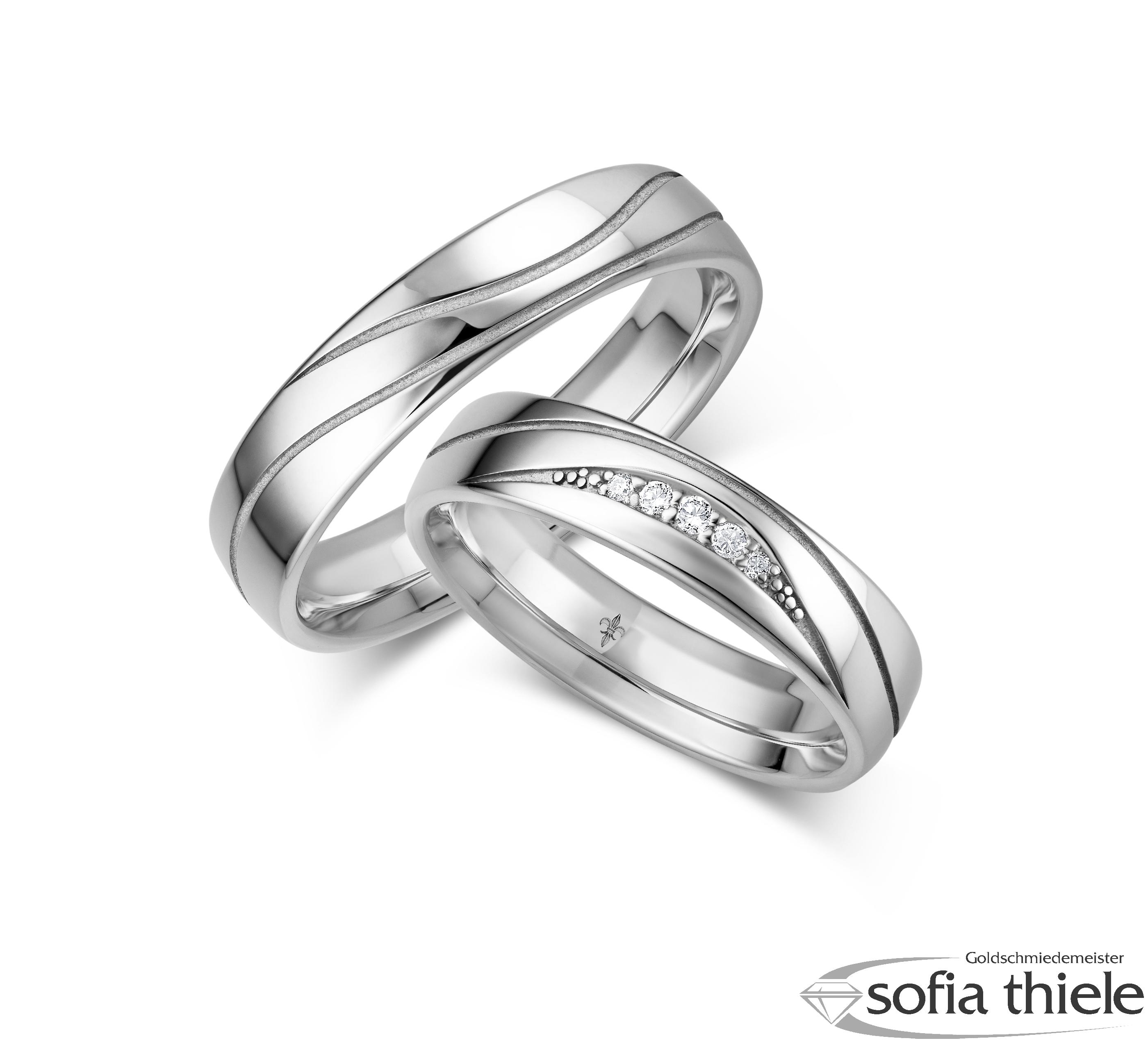 Trauringe Gold Paar TR-00070W-375