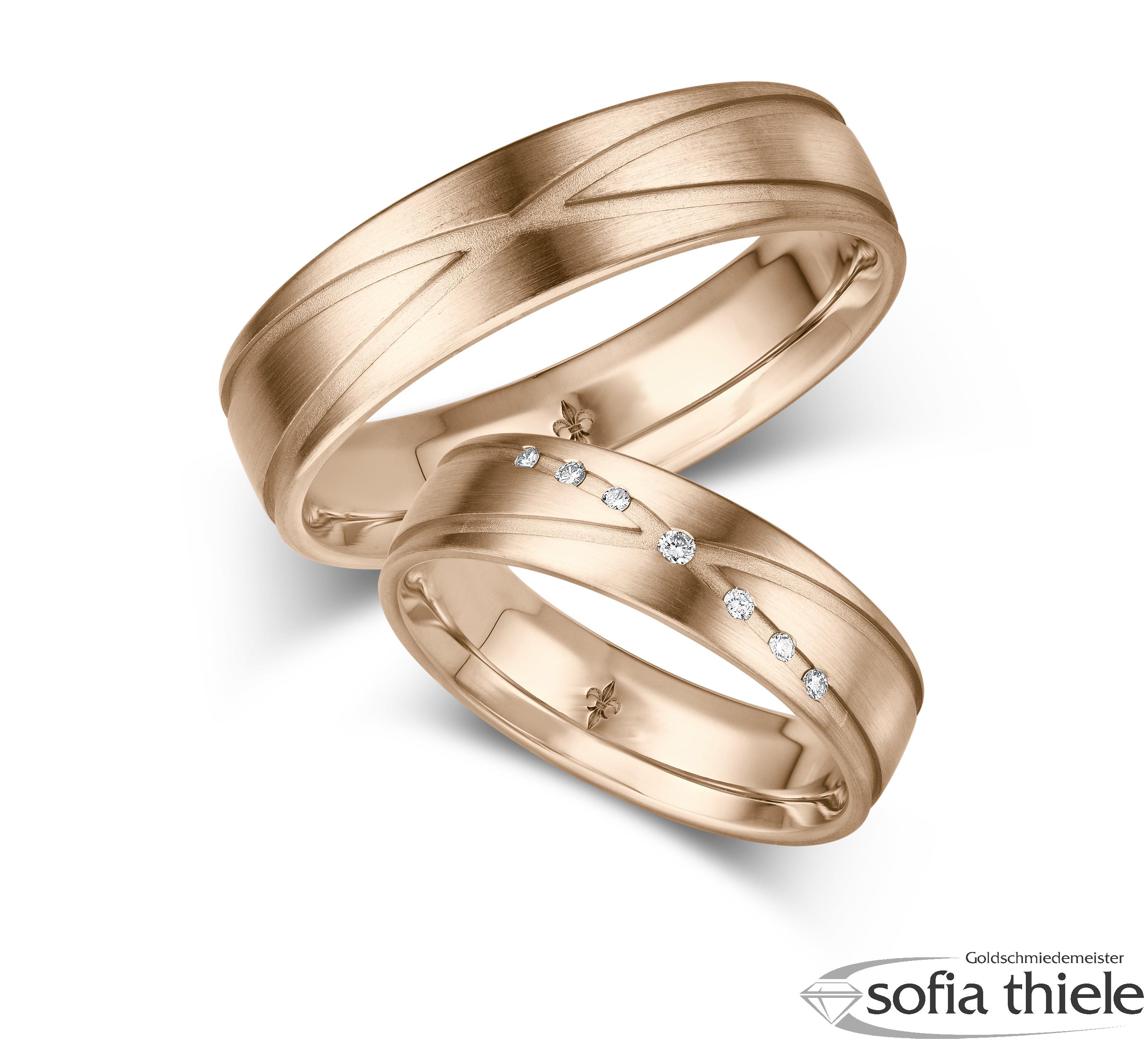 Trauringe Gold Paar TR-00016R-375