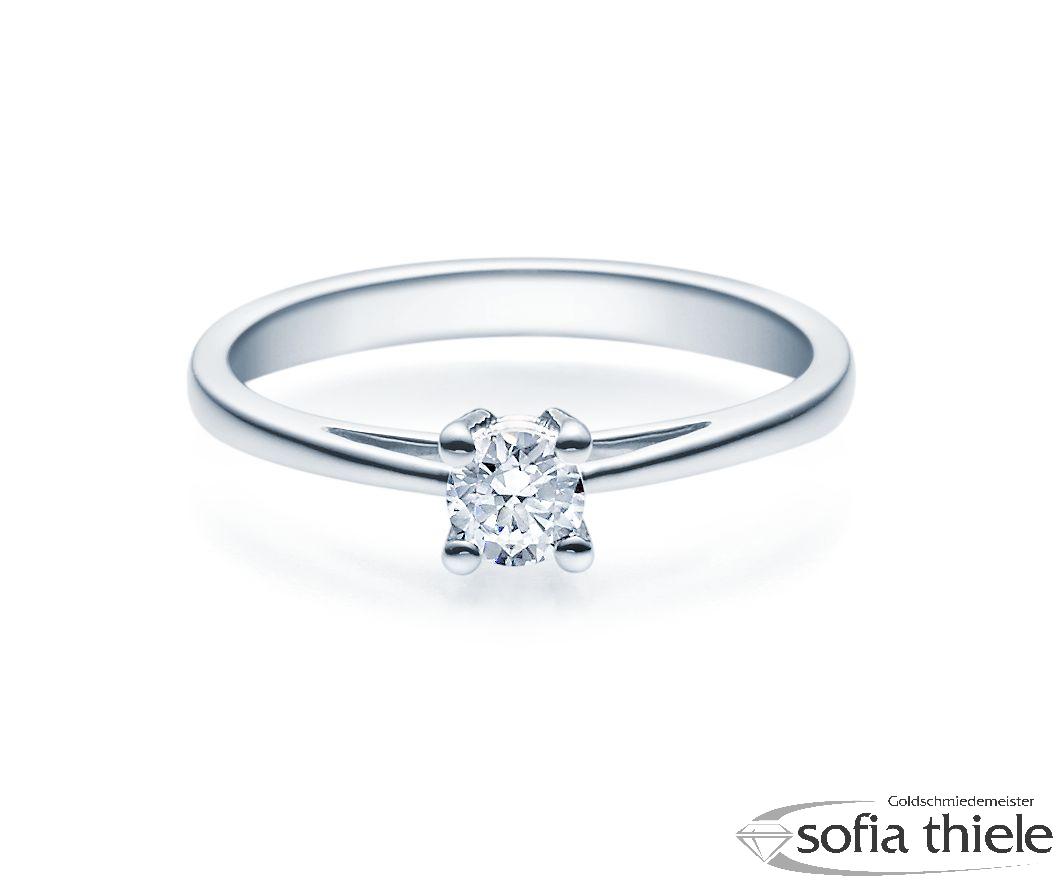 Damenring Silber mit Diamant 18010-0,3-L