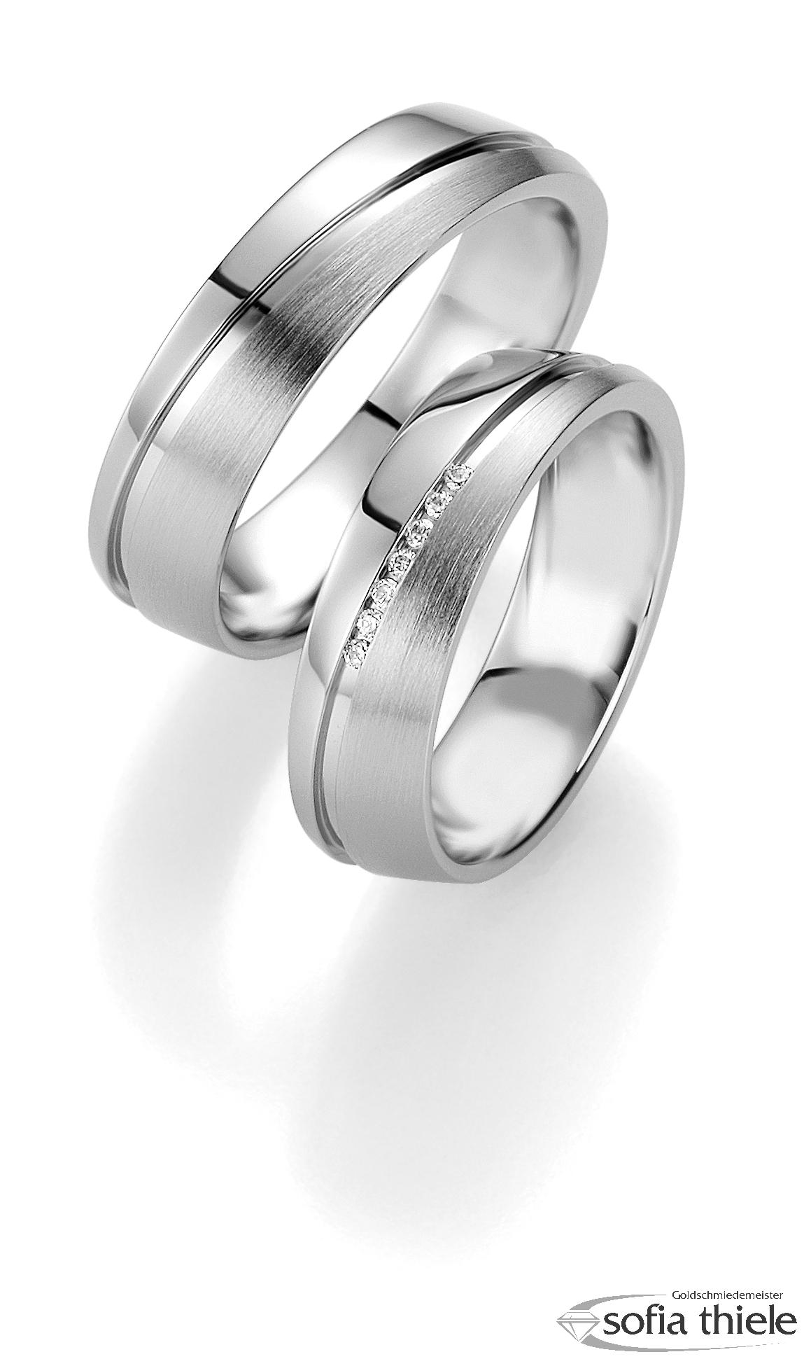 Trauring Palladium Paar B-48-02615-16