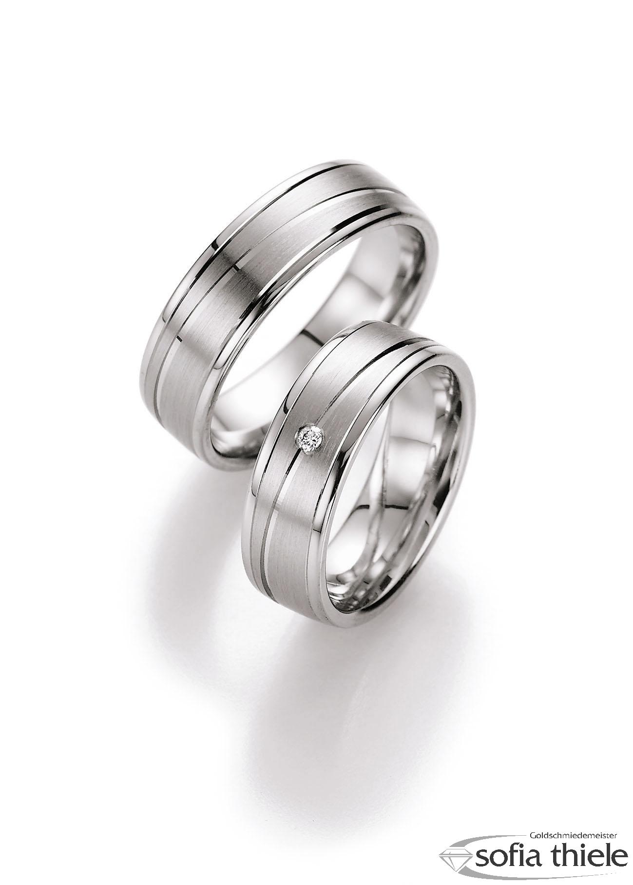 Trauringe Silber Paar 55-10050-065