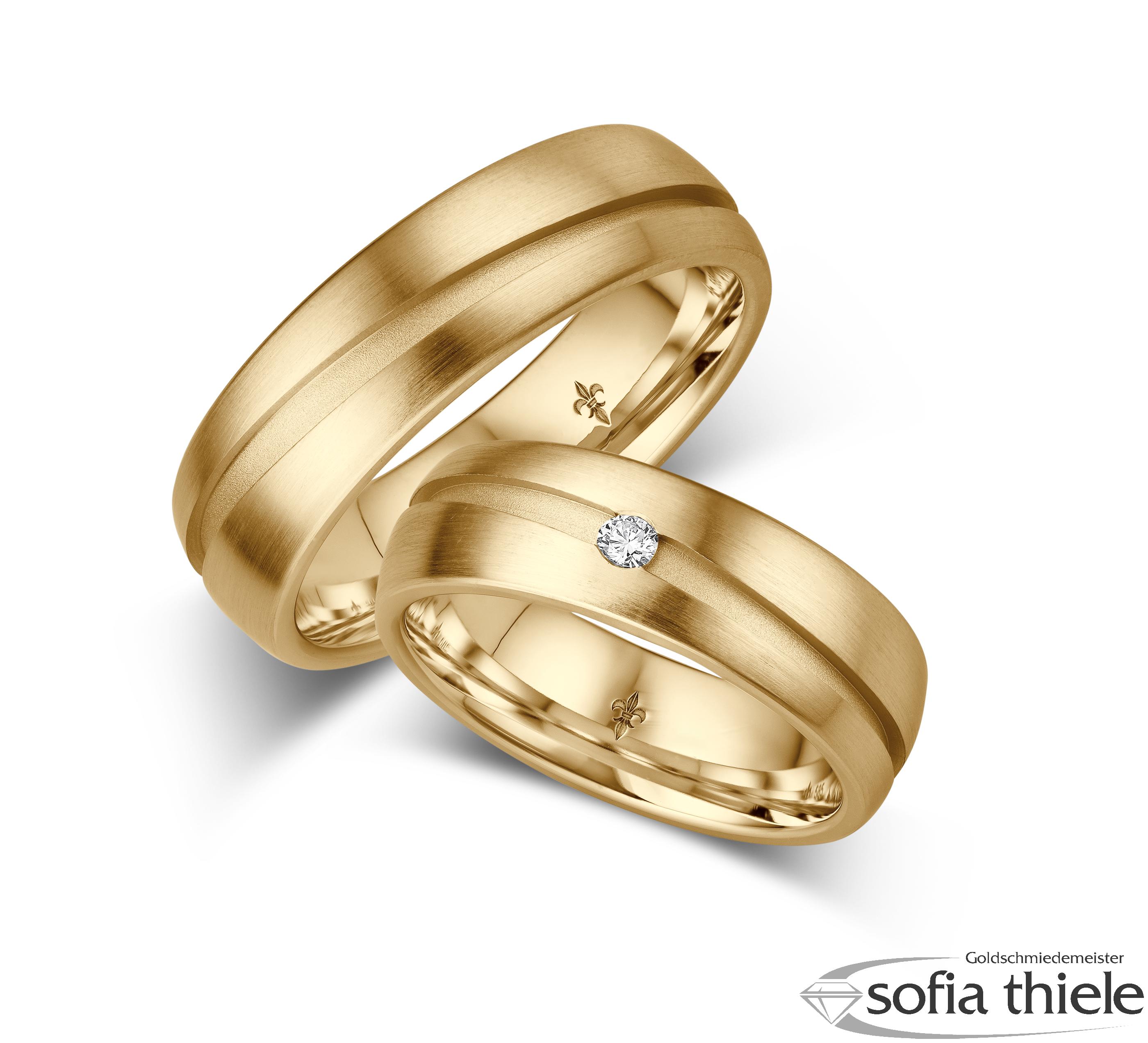 Trauringe Gold Paar TR-00022G-375