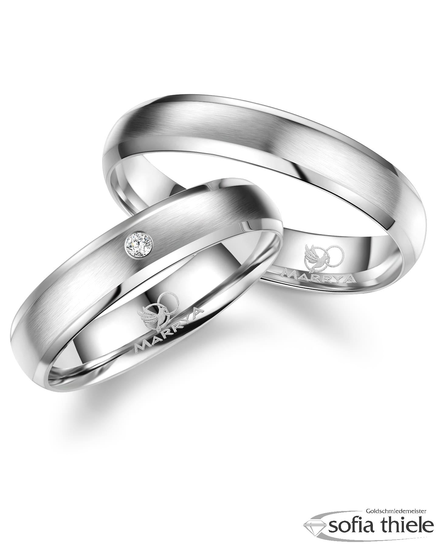 Trauringe Silber Paar SI-06