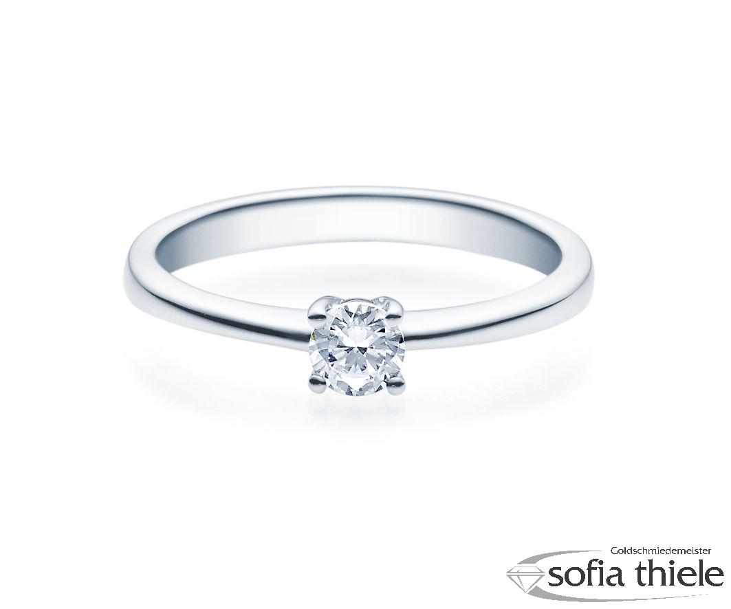 Damenring Silber mit Diamant 18008-0,3-L