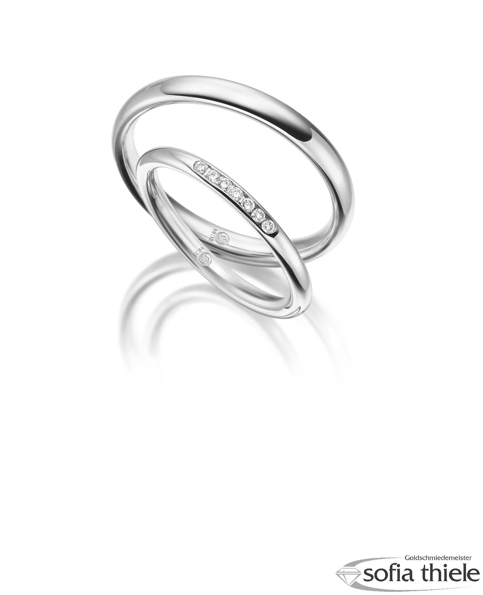 Trauringe Gold Paar RU-1545-1-375W