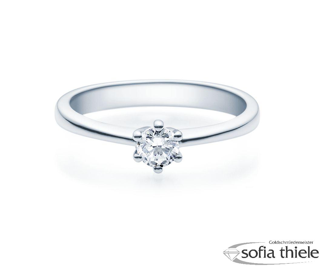 Damenring Silber mit Diamant 18001-0,3-L