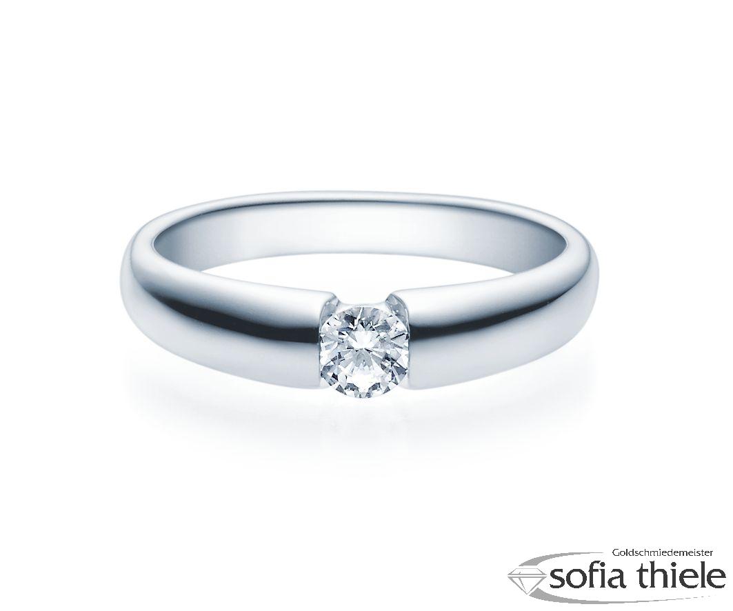 Damenring Silber mit Diamant 18006-0,3-L