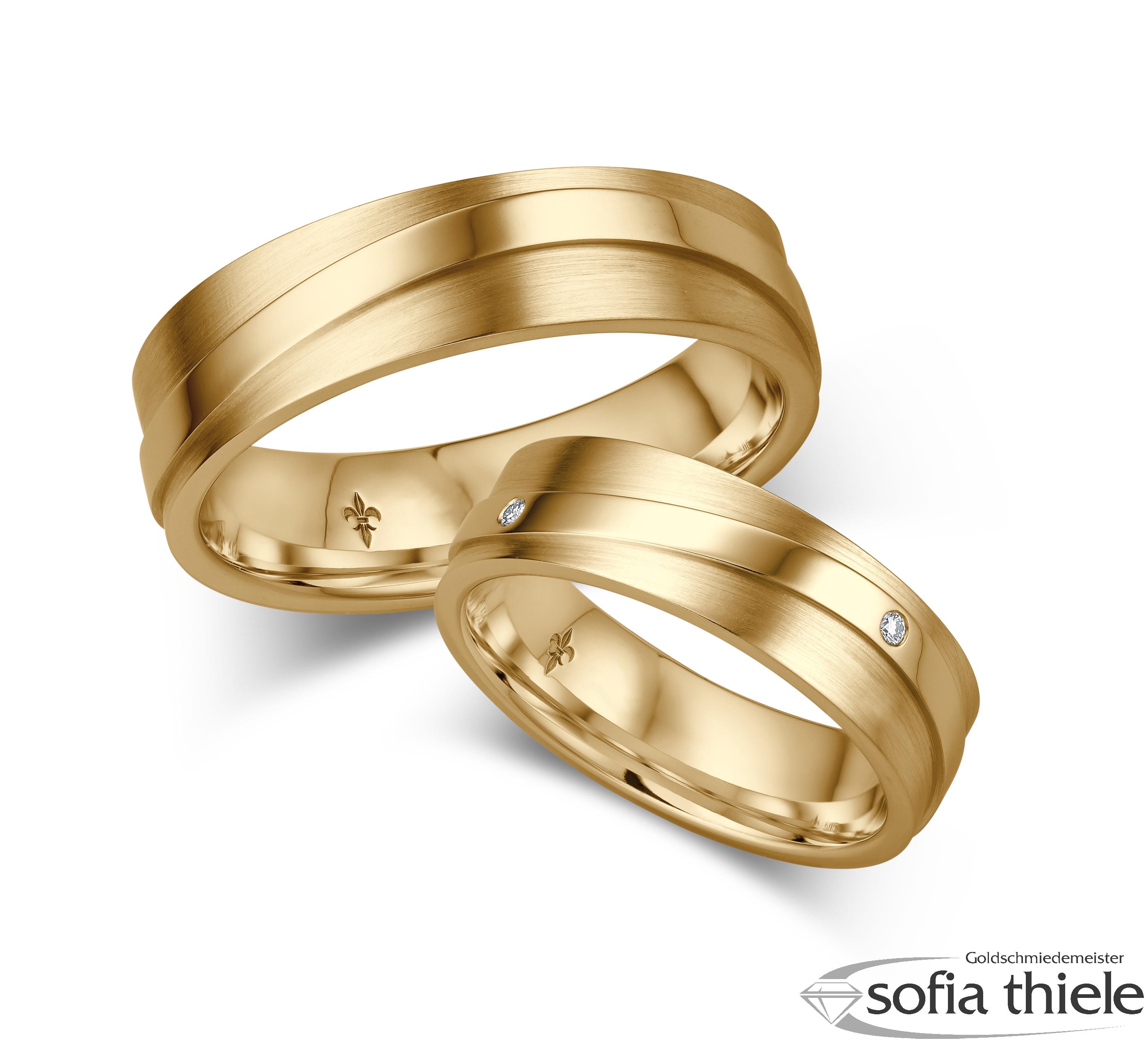 Trauringe Gold Paar TR-00027G-375