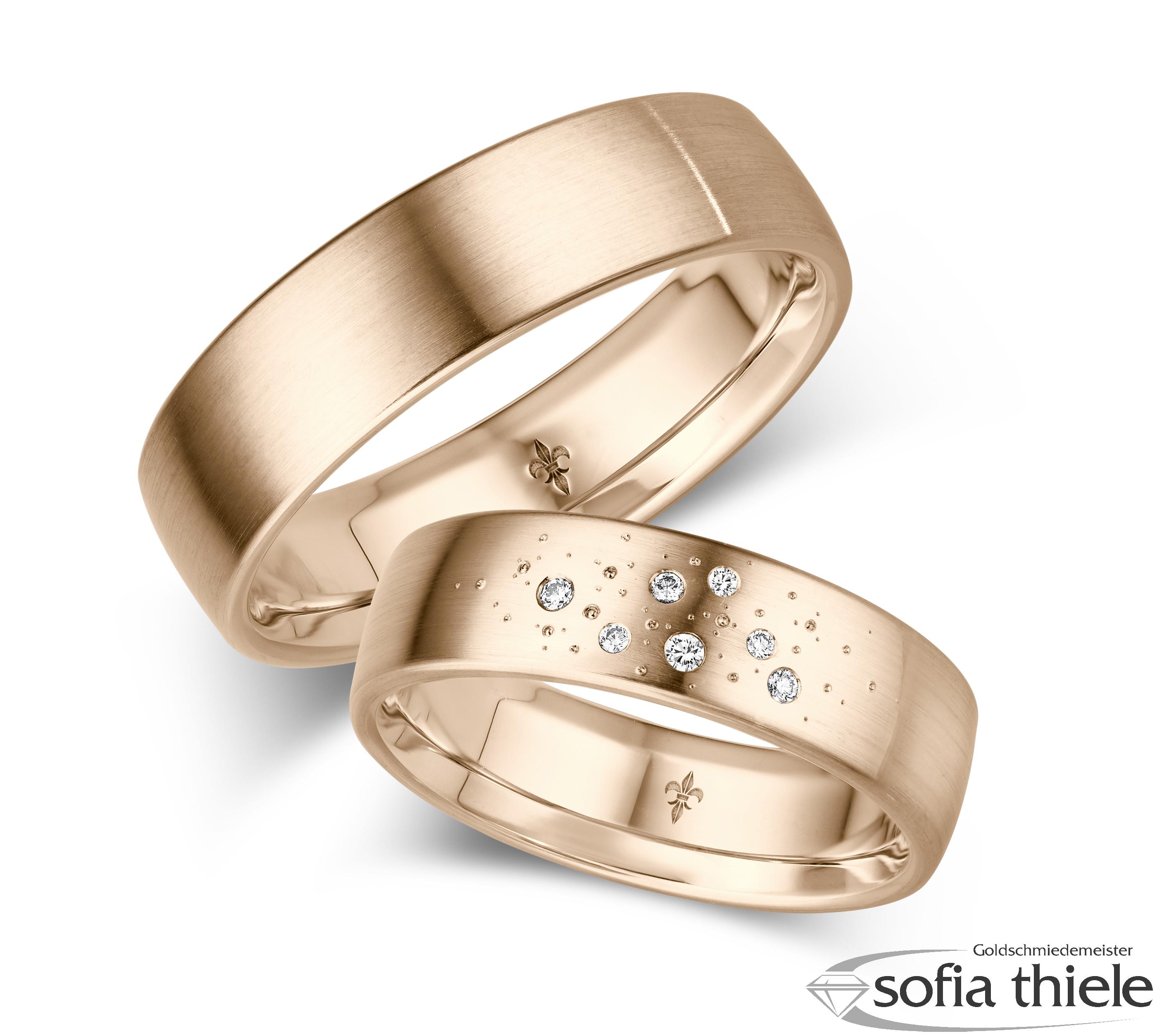 Trauringe Gold Paar TR-00019R-375