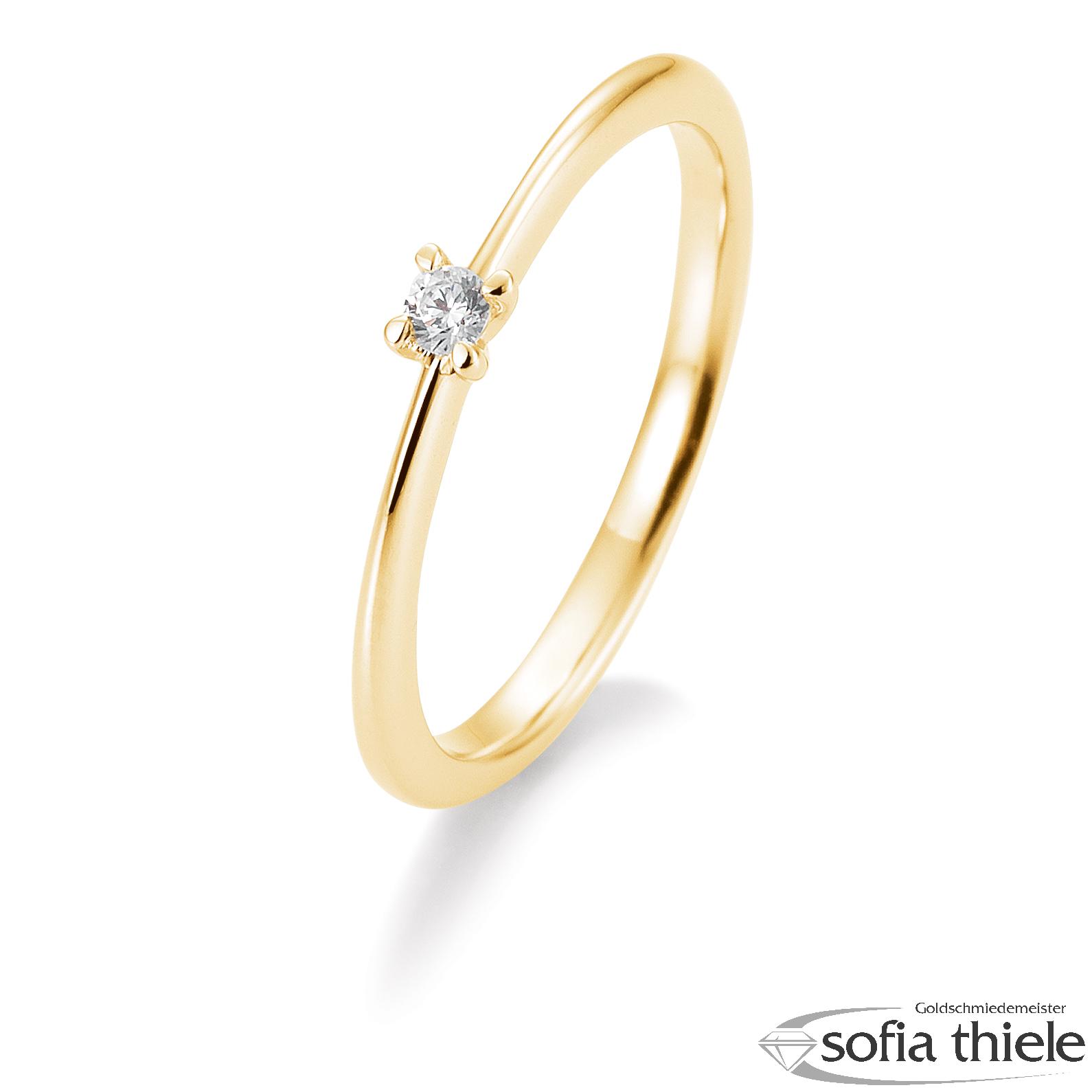 Damenring Gold  mit Diamant B-41-056320-585G