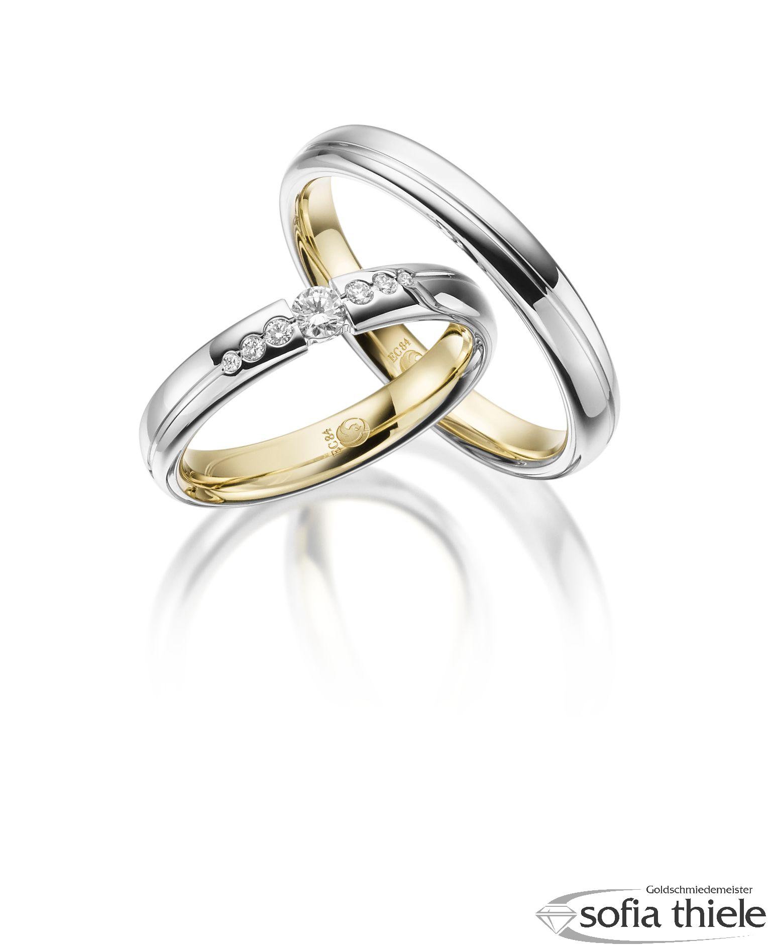 Trauringe Gold Paar RU-1533-1-375WG