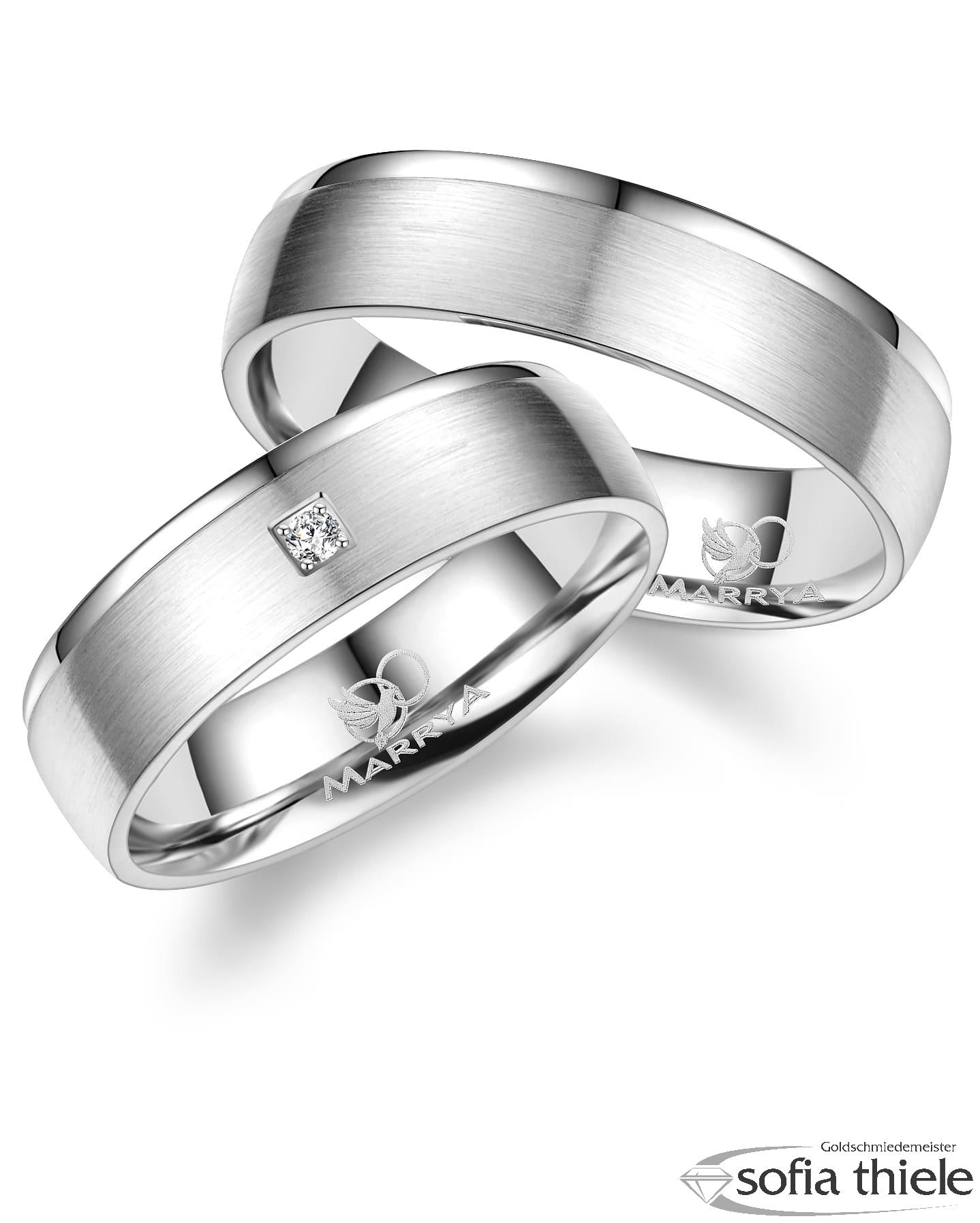 Trauringe Silber Paar SI-02