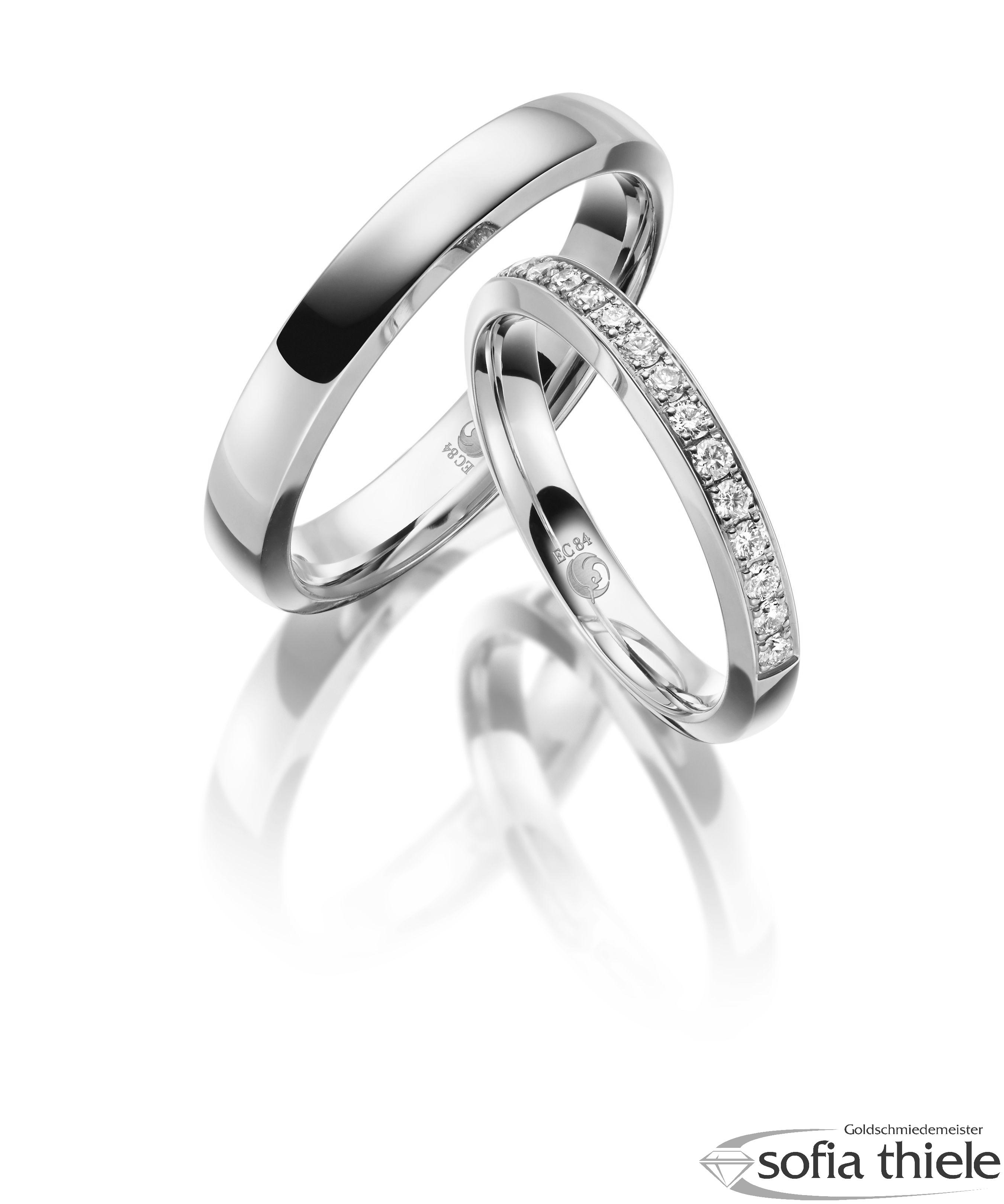 Trauringe Gold Paar RU-1639-1-375W