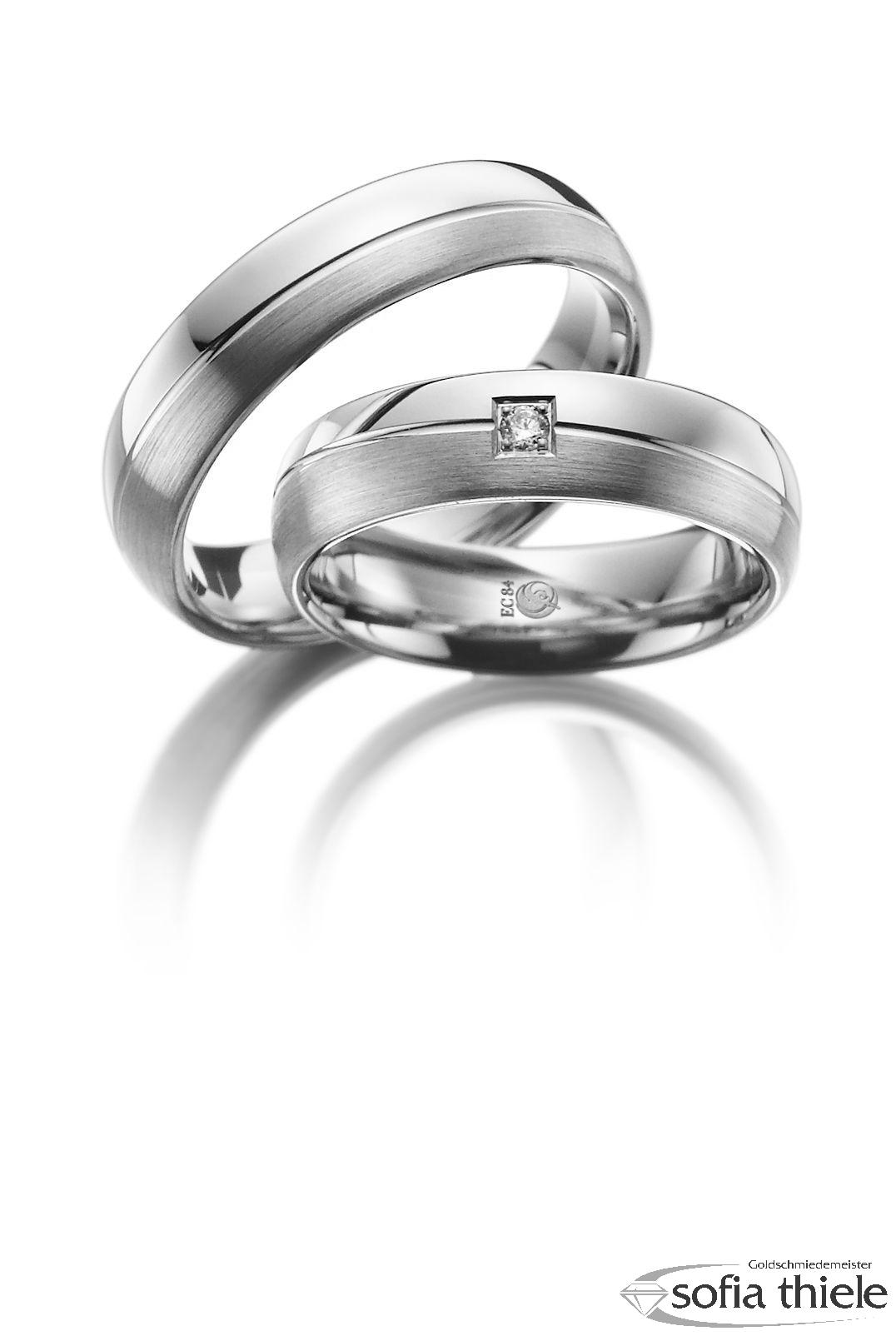 Trauringe Gold Paar RU-1003-1-375W