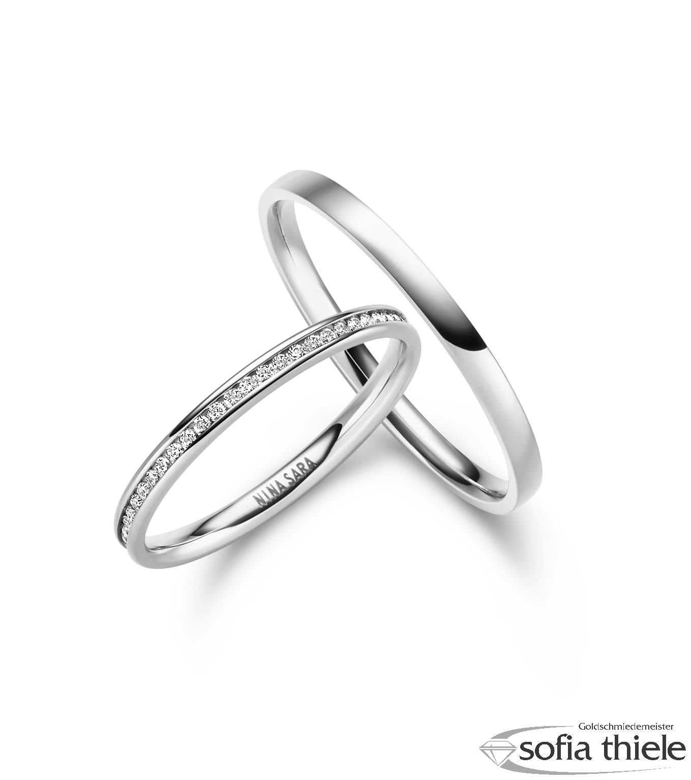 Trauringe Edelstahl Paar NS-04-Paar