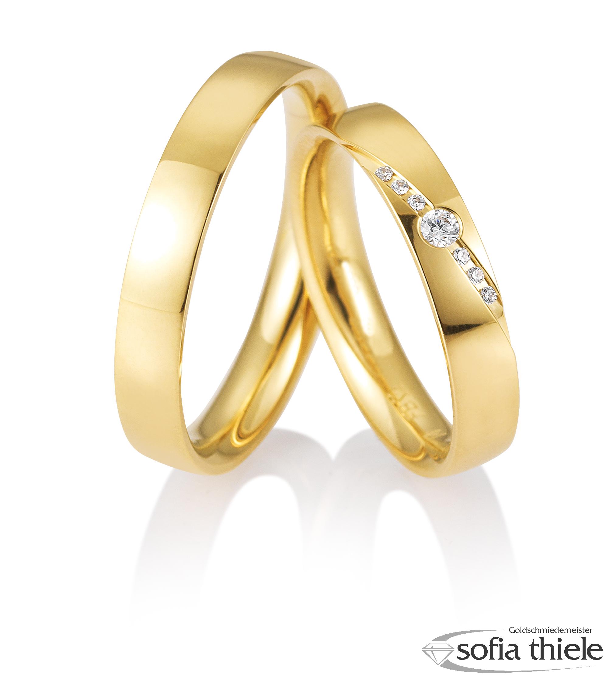 Trauringe Gold Paar B-48-05881-82