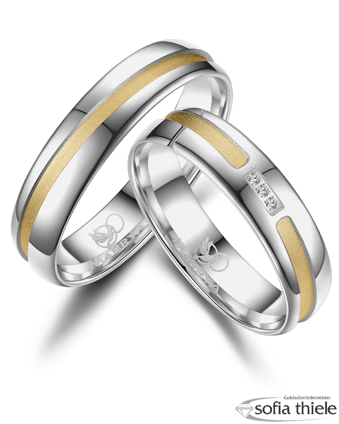 Trauringe Silber Paar SI-21