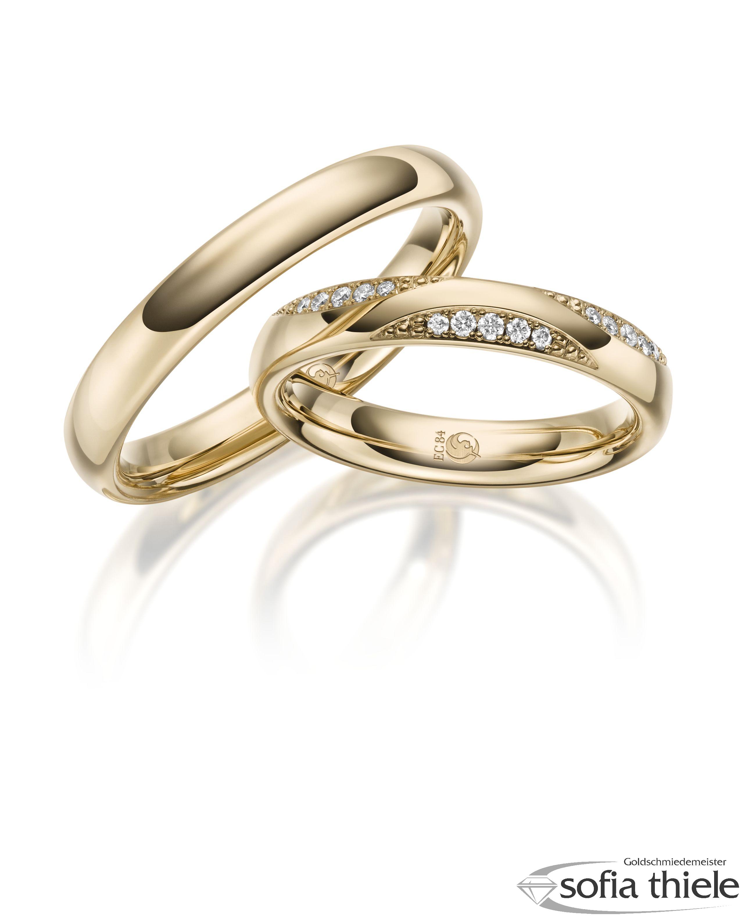 Trauringe Gold Paar RU-1629-1-585G