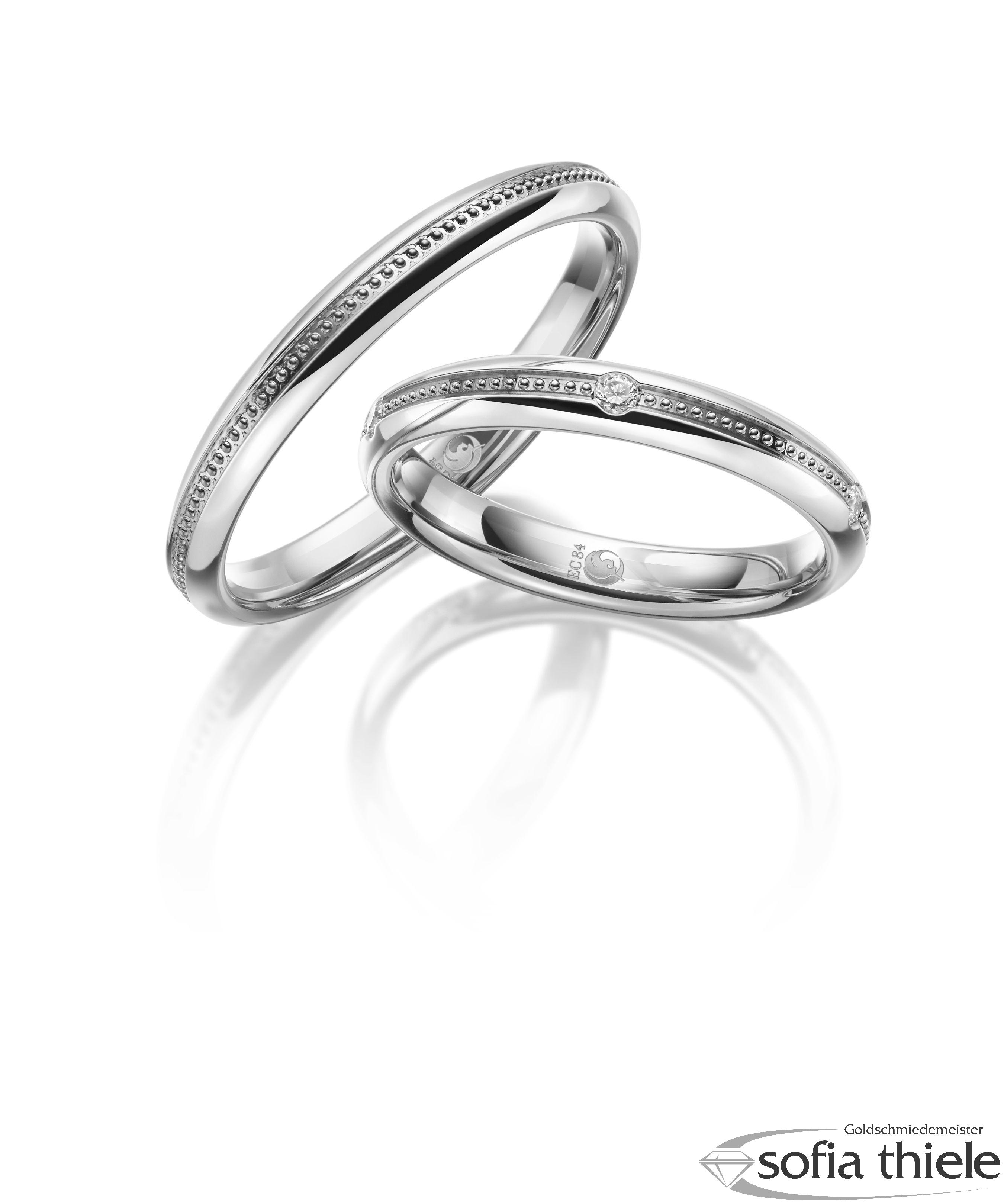 Trauringe Gold Paar RU-1620-1-585W