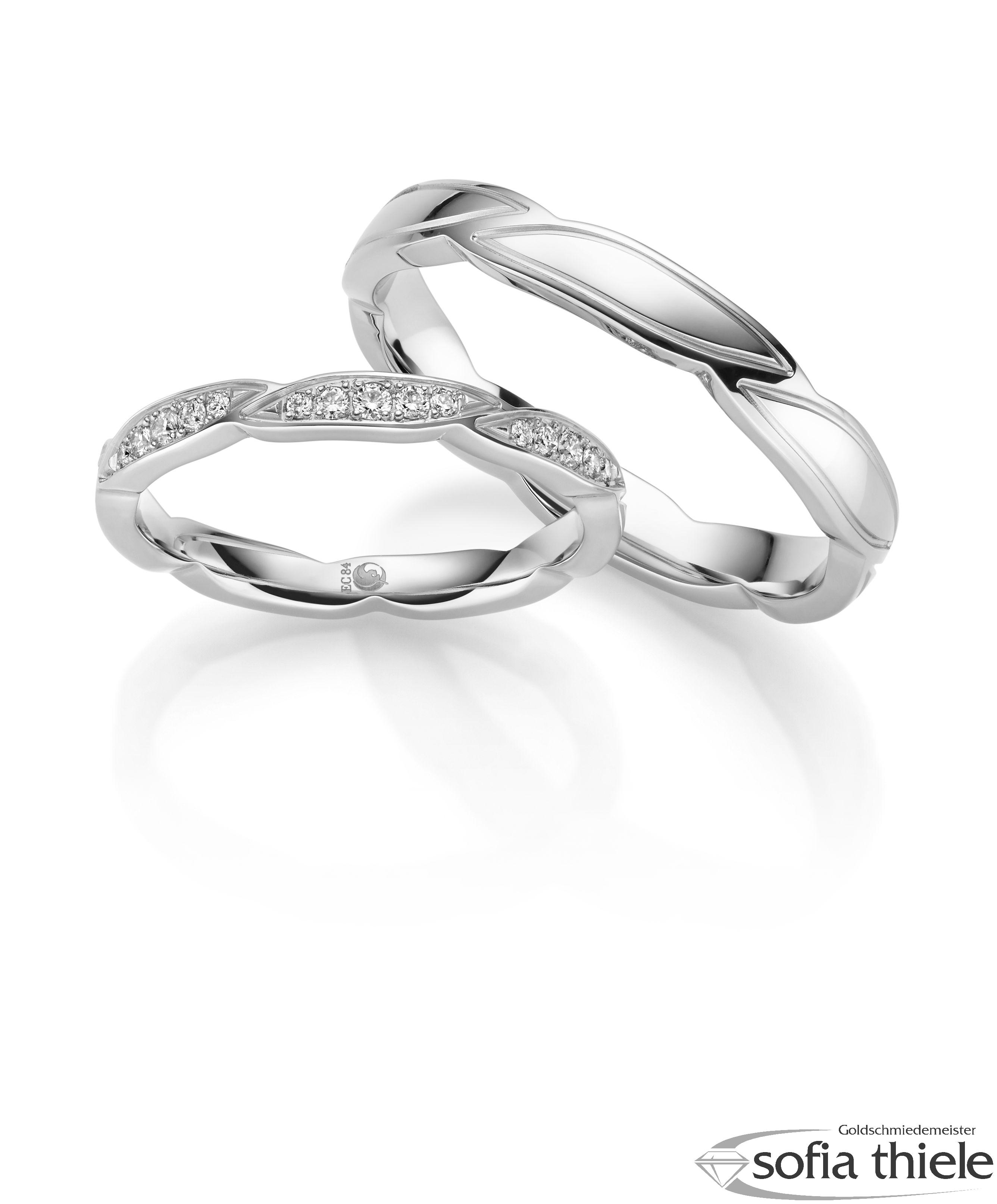 Trauringe Gold Paar RU-1706-1-375W