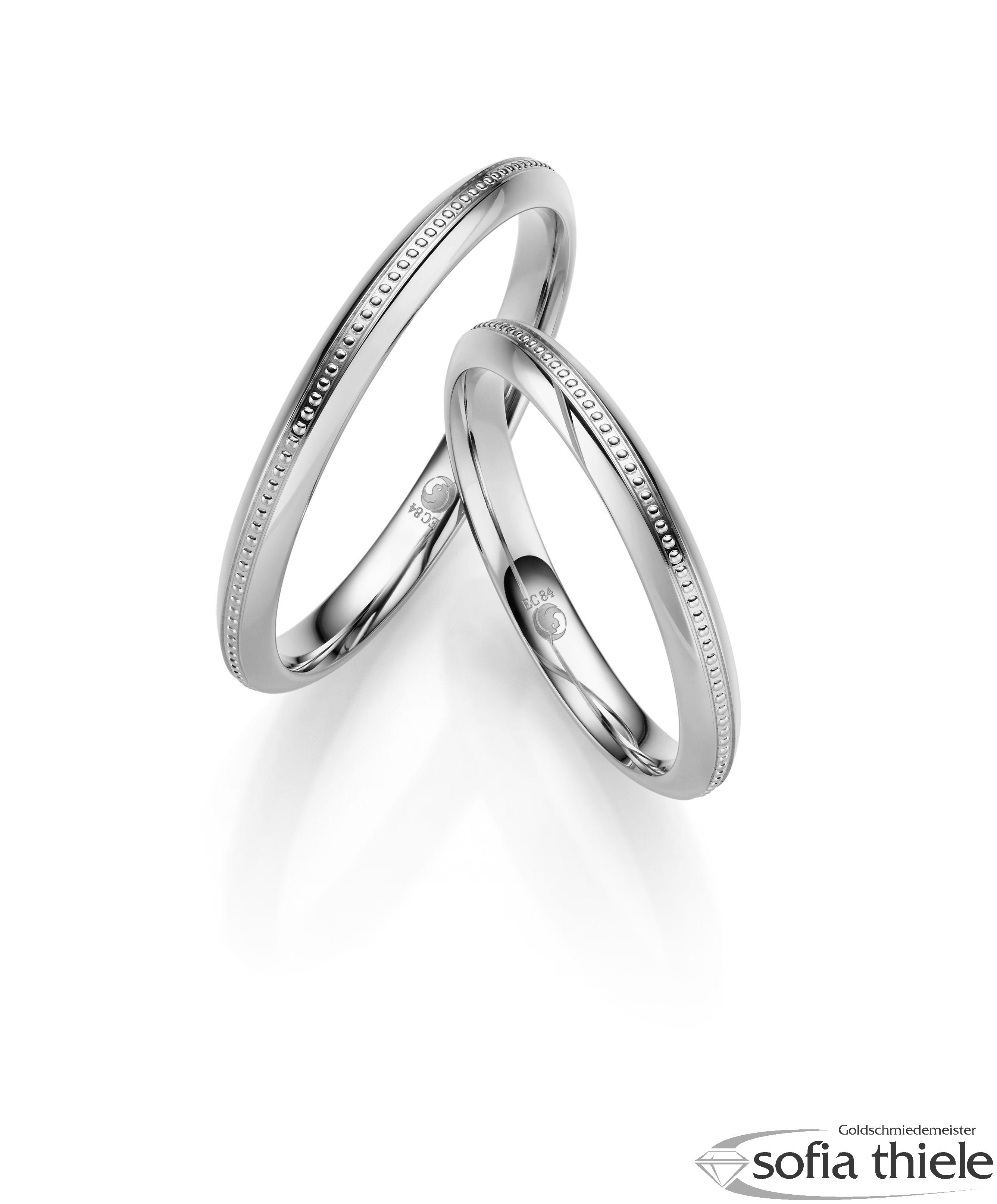 Trauringe Gold Paar RU-1699-1-585W