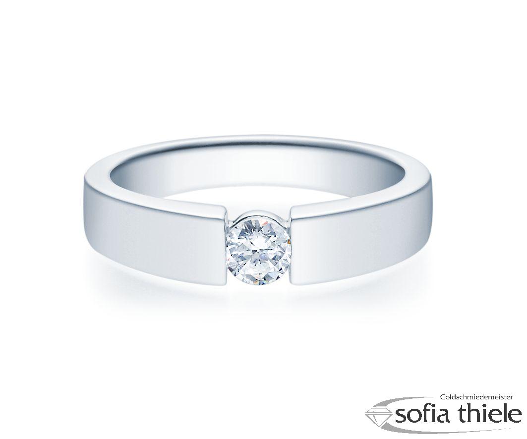 Damenring Silber mit Diamant 18012-0,3-L