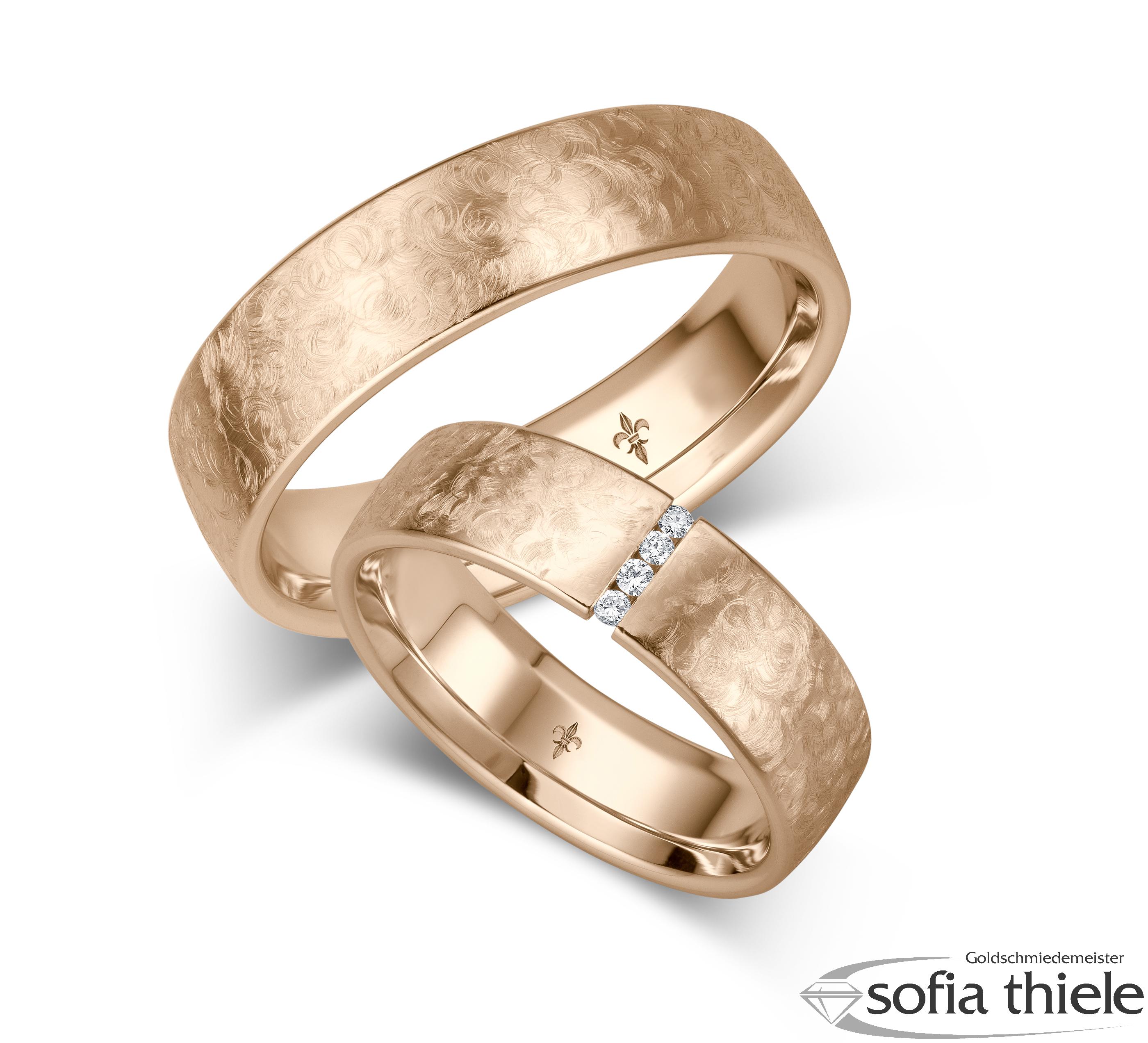 Trauringe Gold Paar TR-00031R-375