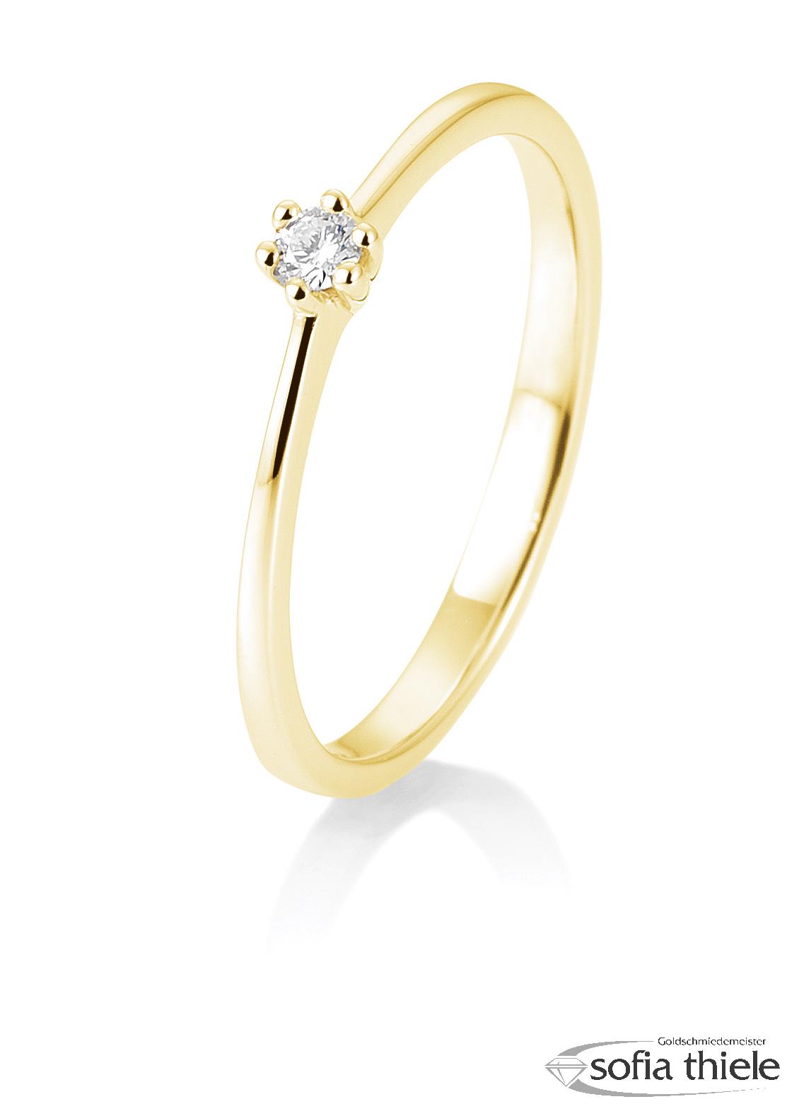 Damenring Gold  mit Diamant B-41-857700-585G