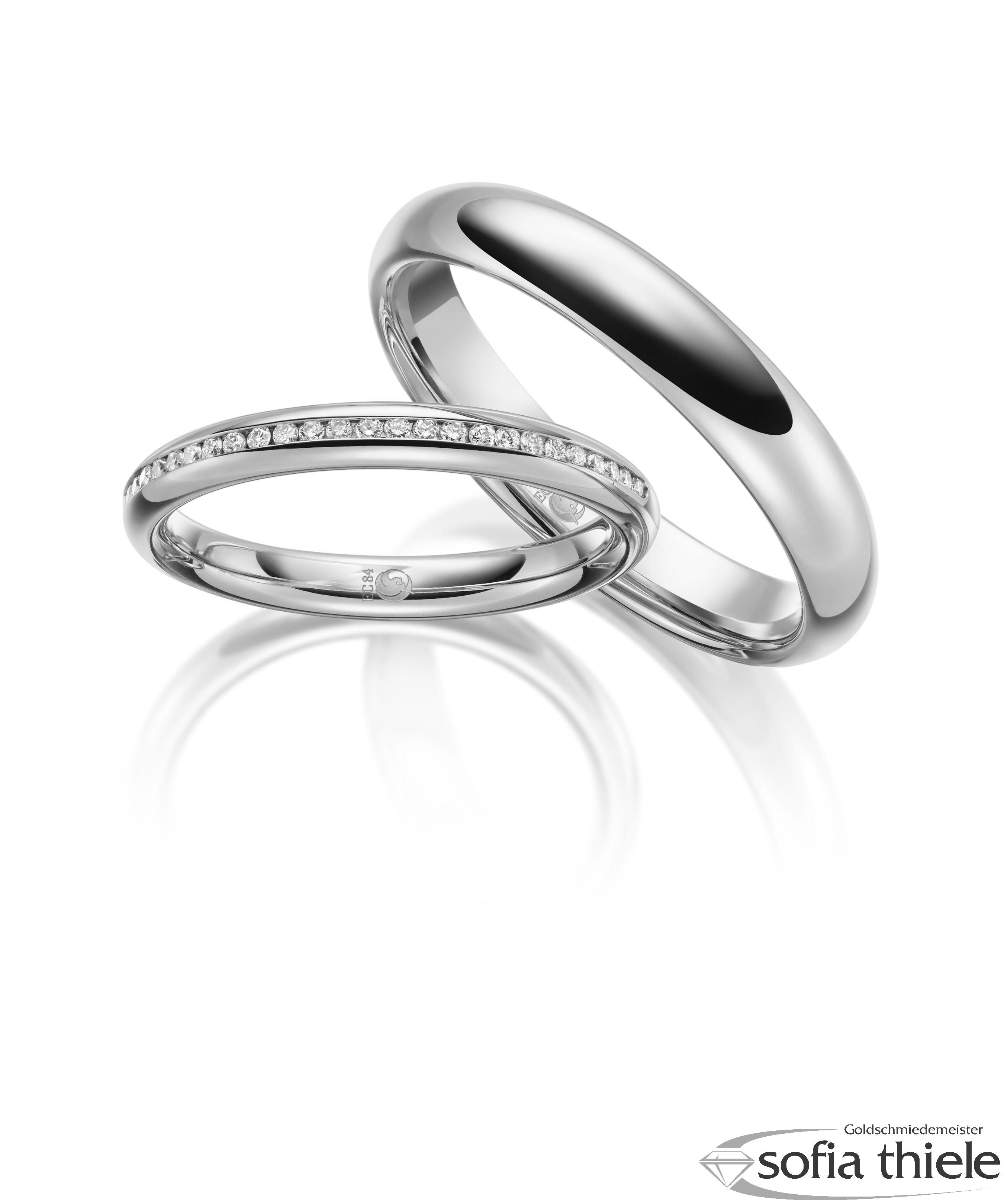 Trauringe Gold Paar RU-1638-1-375W