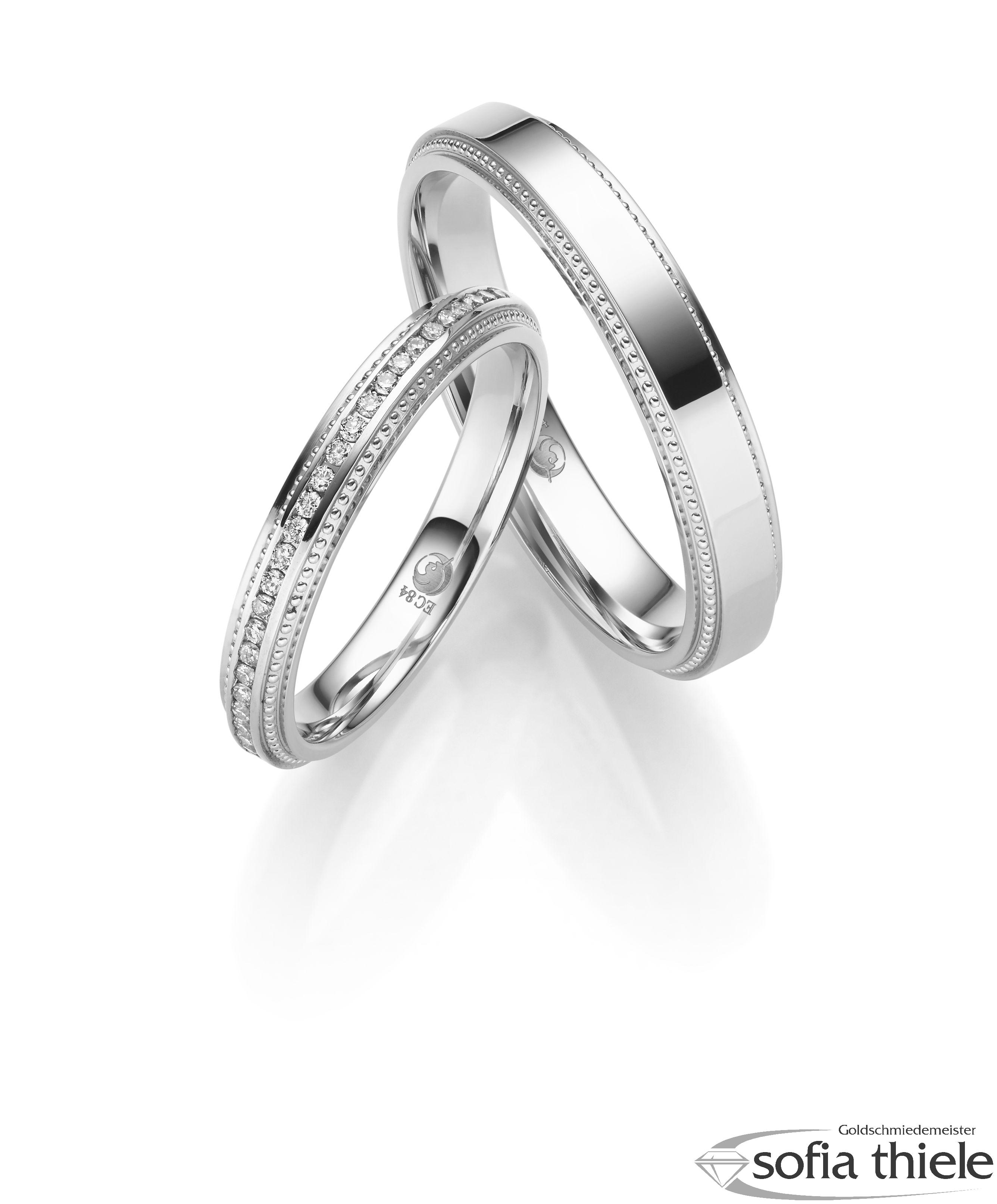 Trauringe Gold Paar RU-1700-1-375W