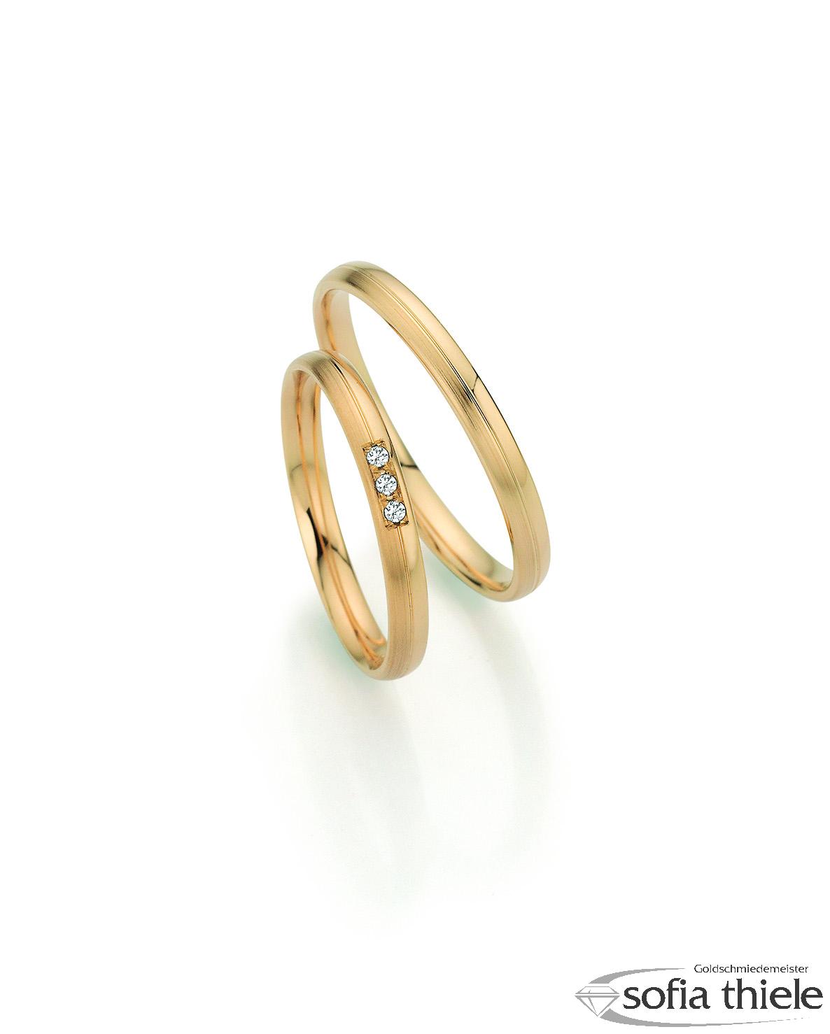 Trauringe Gold Paar F-39276-025-585A