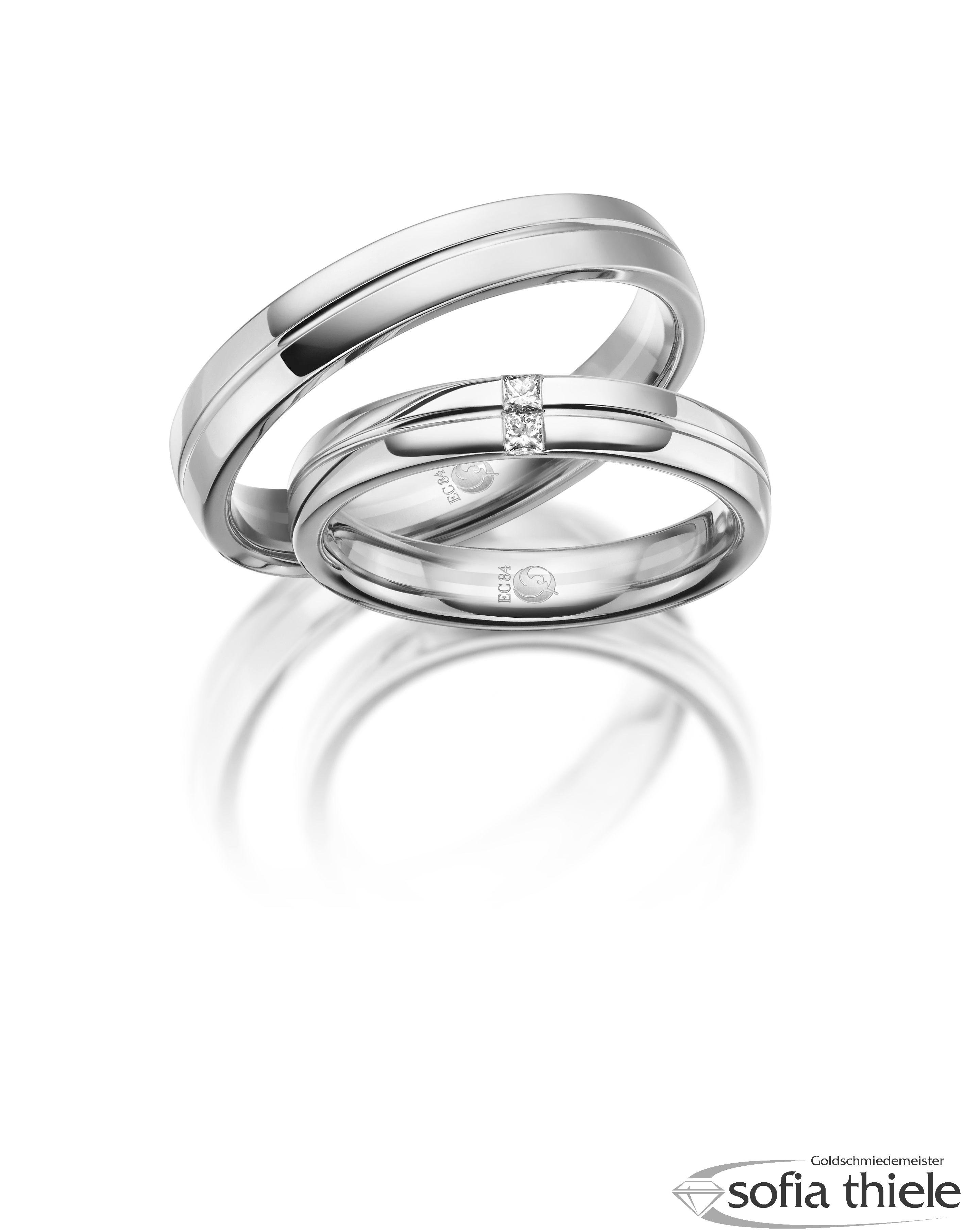 Trauringe Gold Paar RU-1615-1-375W