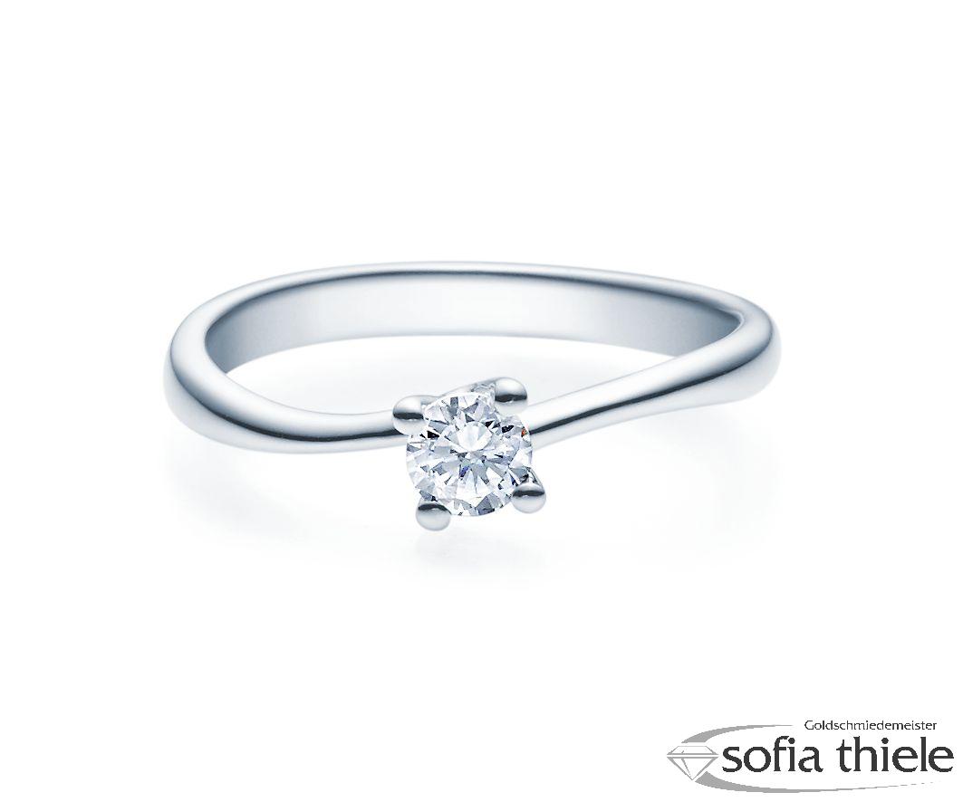 Damenring Silber mit Diamant 18011-0,3-L