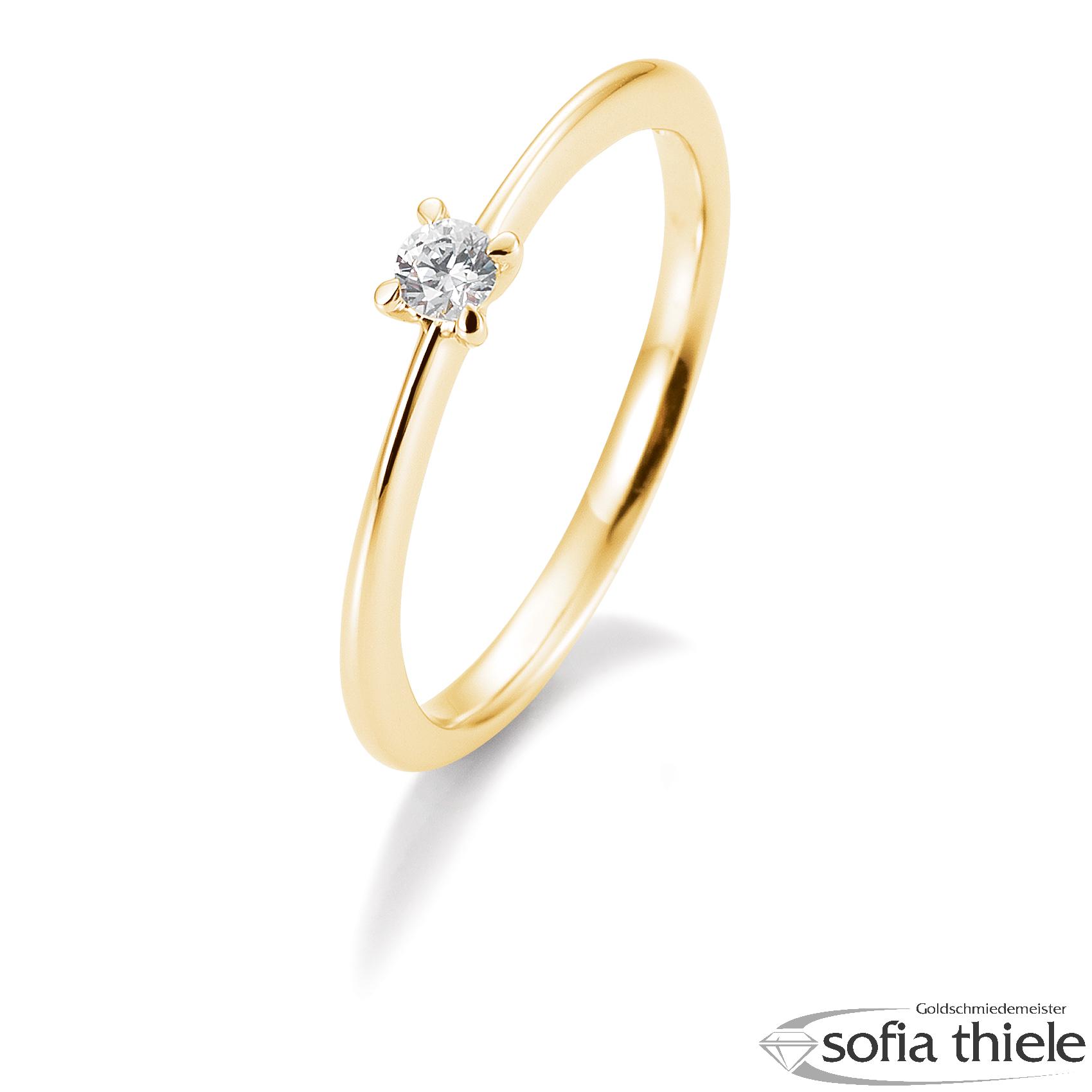 Damenring Gold  mit Diamant B-41-056330-585G