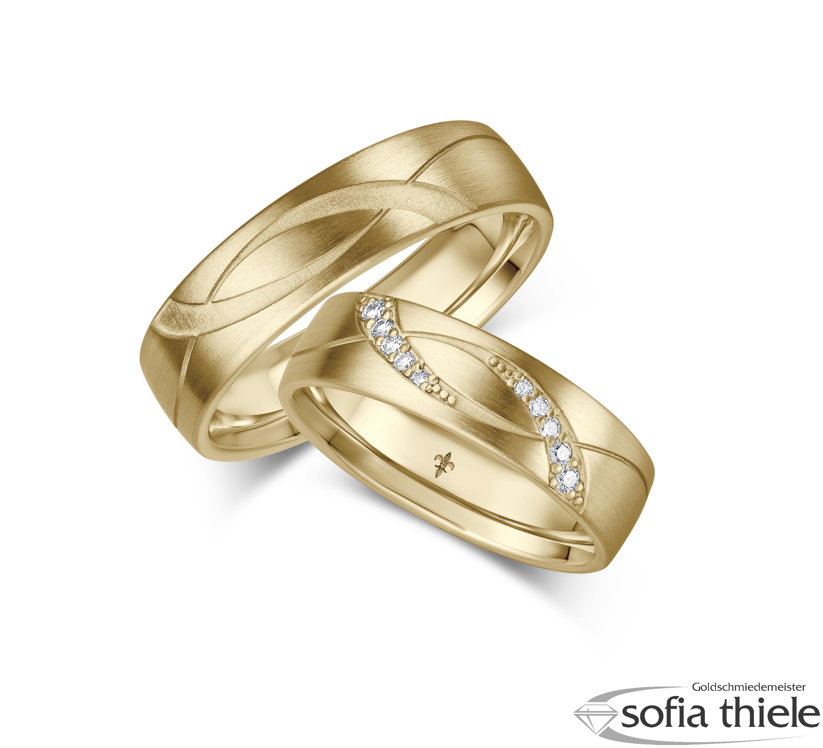 Trauringe Gold Paar TR-00071G-375