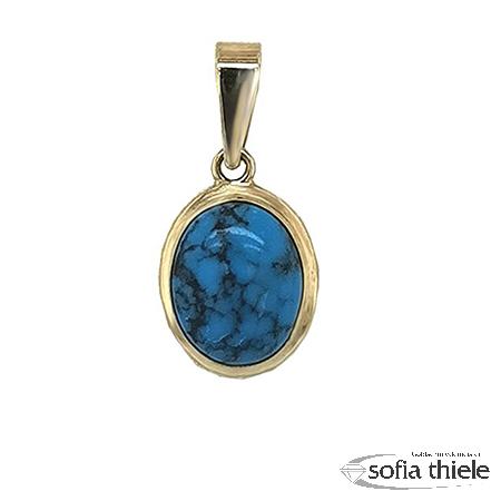 Kettenanhänger Gold m. Farbst. 019-20-64.2000.81