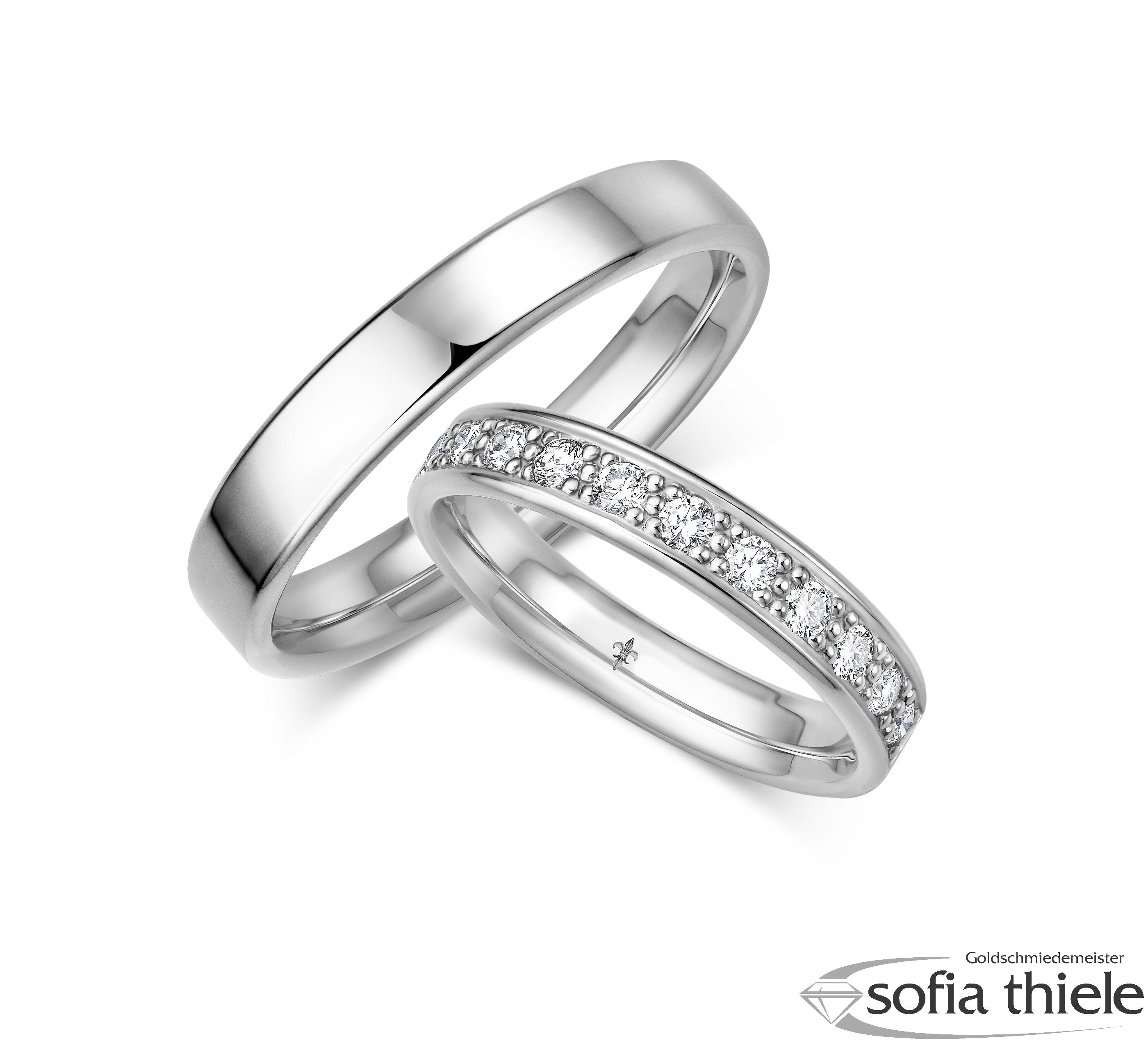 Trauringe Gold Paar TR-00067W-375