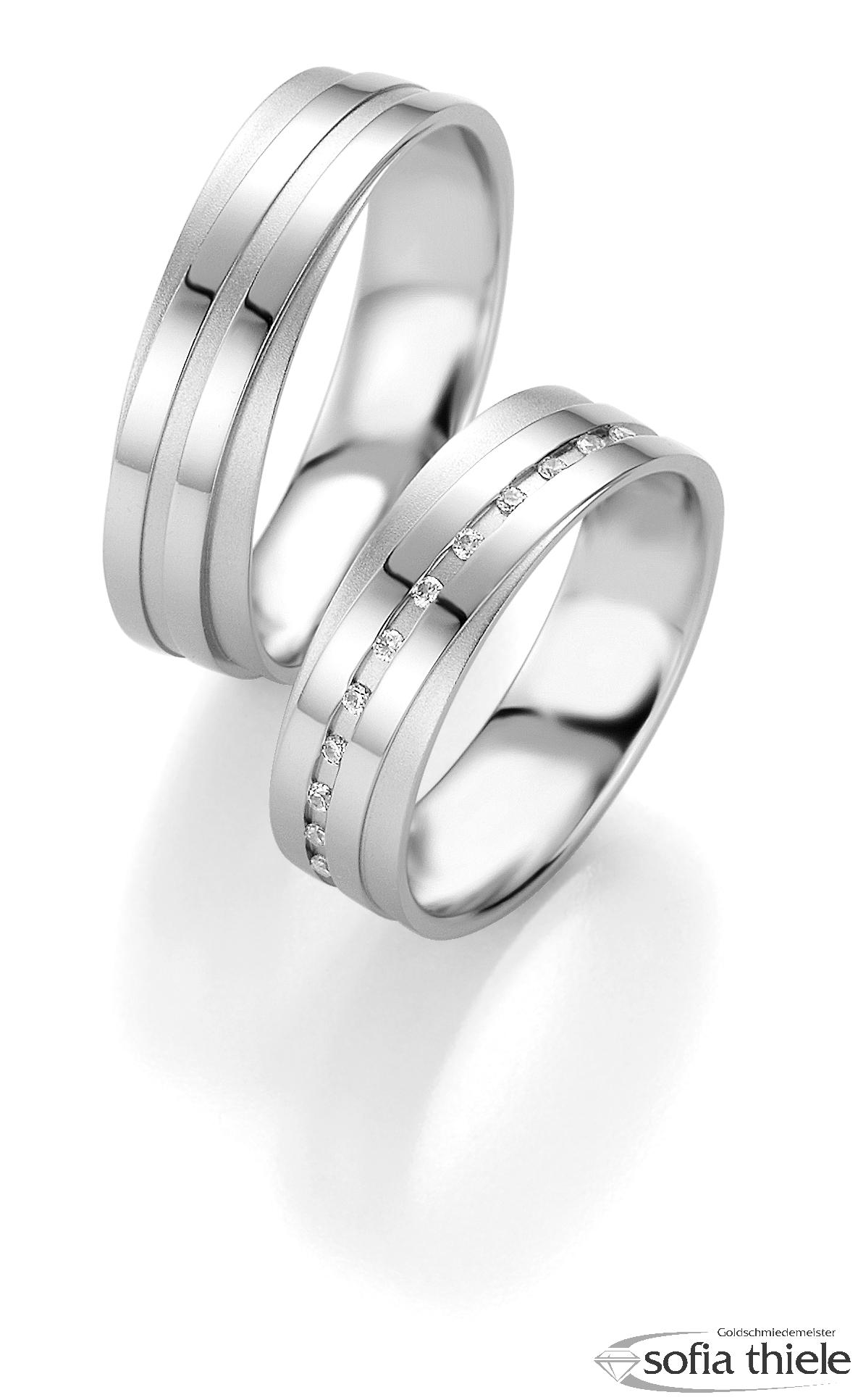 Trauring Palladium Paar B-48-02613-14